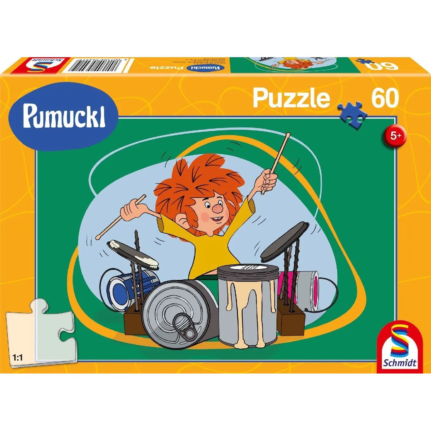 Schmidt Spiele Puzzle Pumuckl spielt Schlagzeug, 60 Teile, 60 Puzzleteile günstig online kaufen