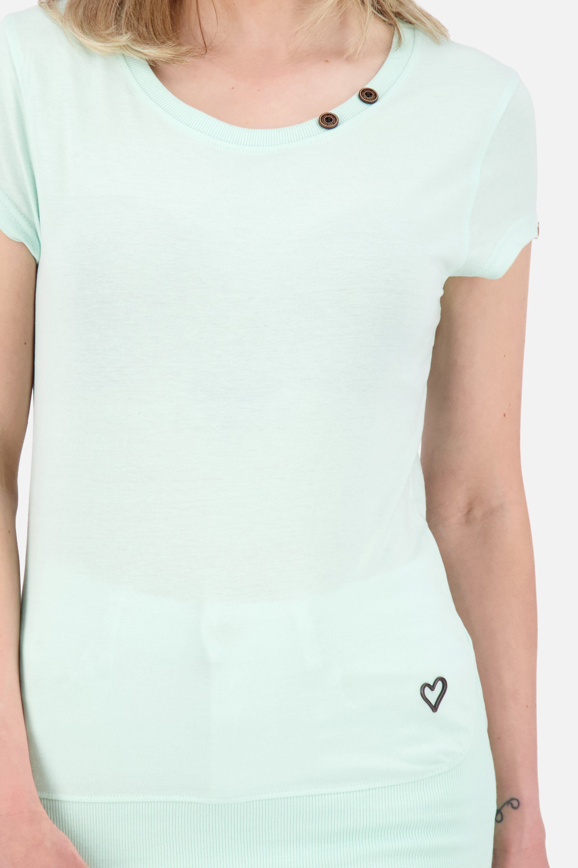 Alife & Shirt Damen Shirt melange A Kickin Rundhalsshirt Kurzarmshirt, CocoAK mint