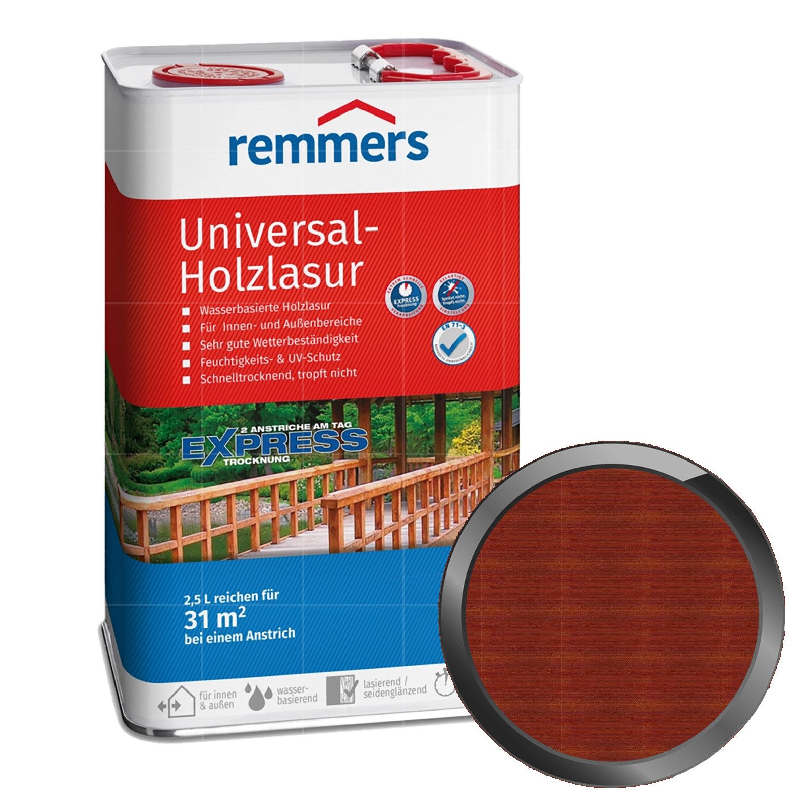 Remmers Holzschutzlasur UNIVERSAL-HOLZLASUR - 2.5 LTR