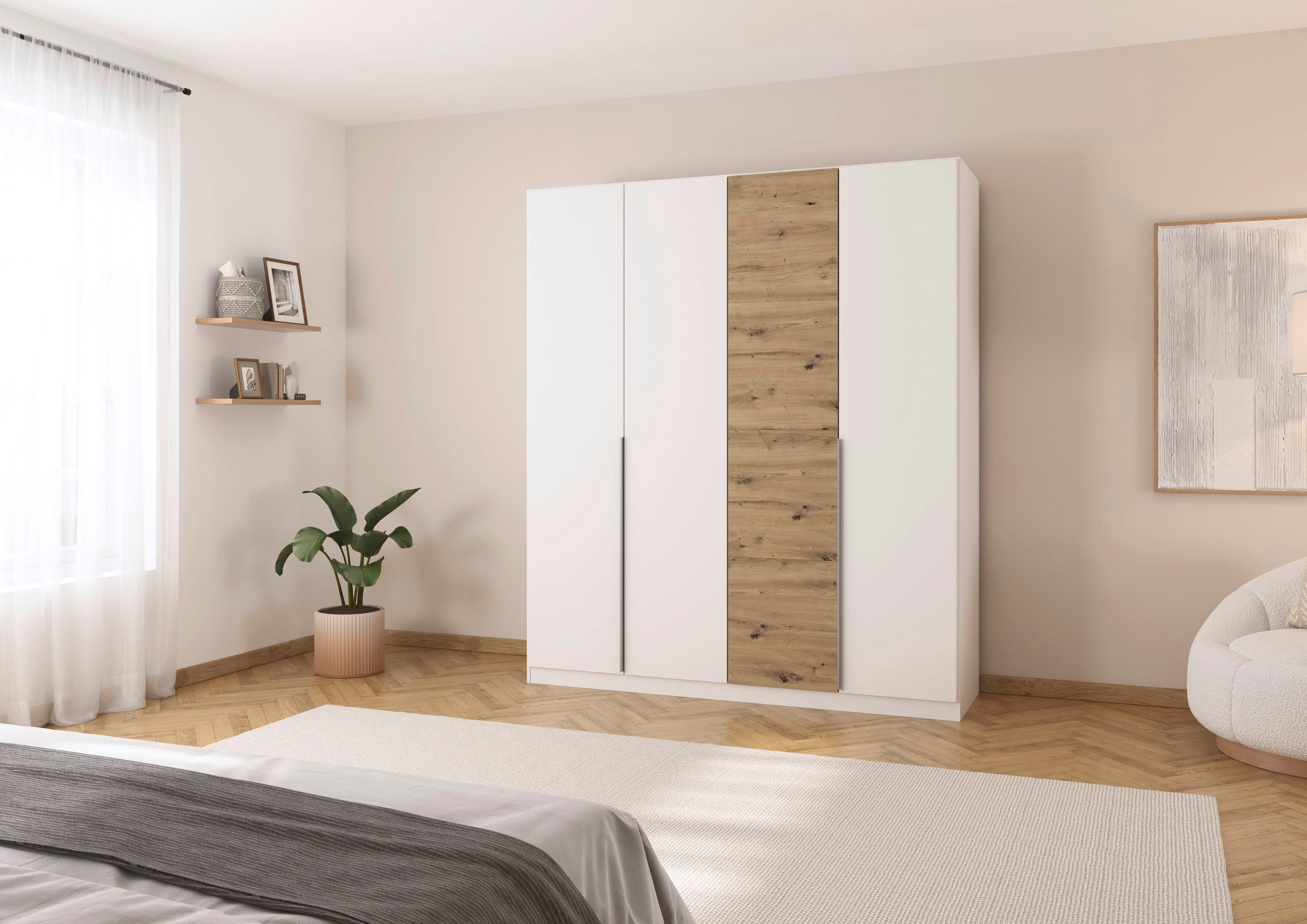 rauch Drehtürenschrank Kleiderschrank Schrank Garderobe Wäscheschrank Schlafzimmer BELLEZZA inkl. Schubkasteneinsatz, Wäscheeinteilung und weiterem Zubehör