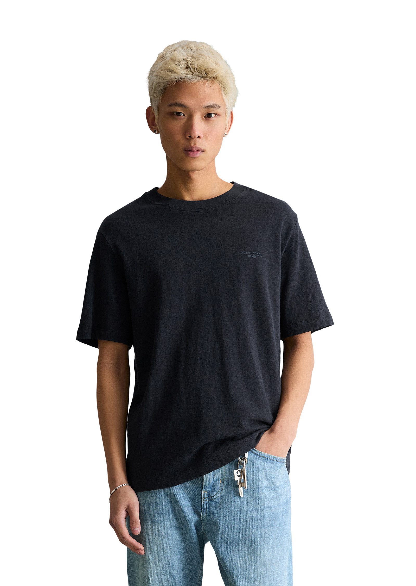 Marc O'Polo DENIM T-Shirt aus softer Slub-Jersey-Qualität