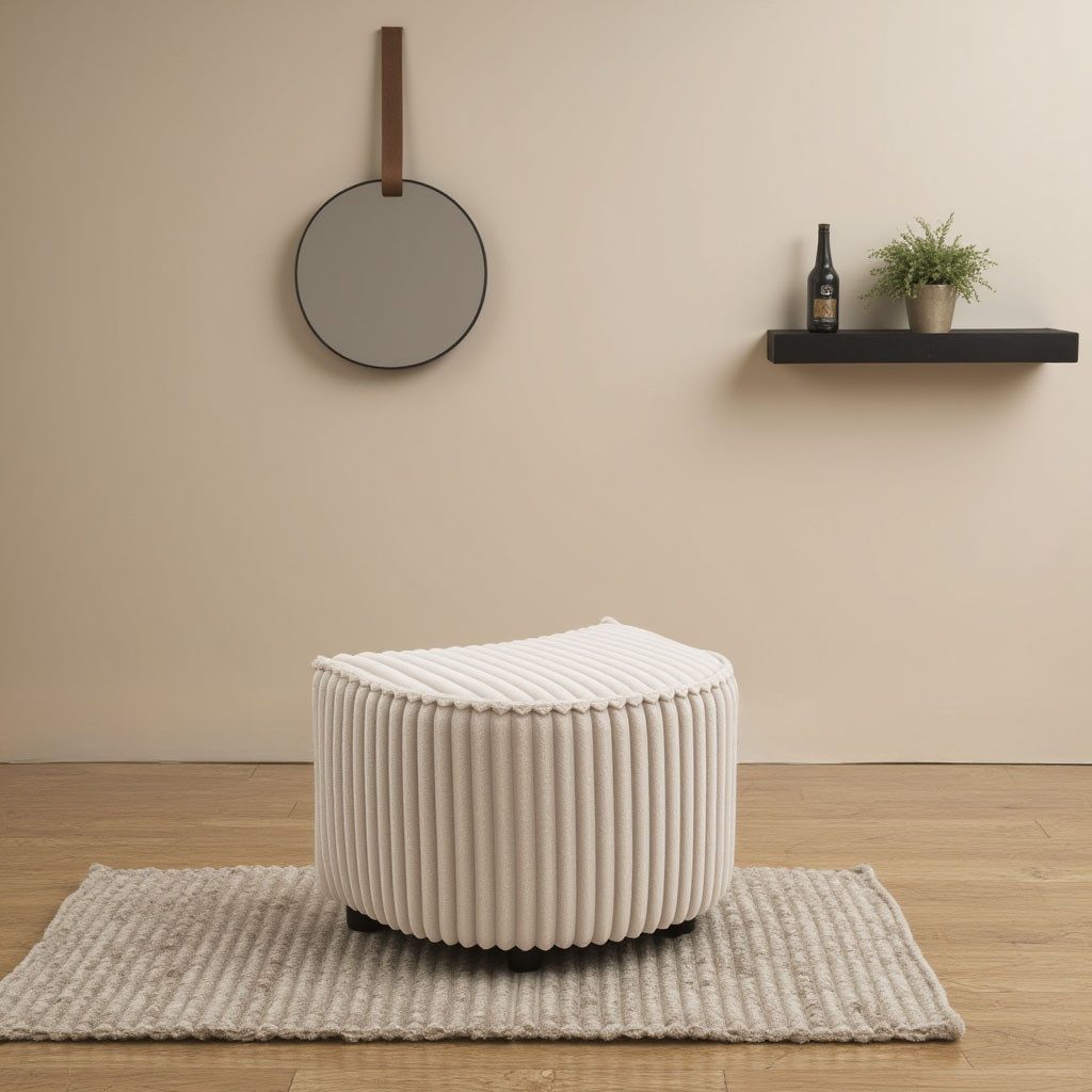 Polsterhocker AMECA, Hocker, Fußhocker 52 x 47 x 46 cm (BxTxH)