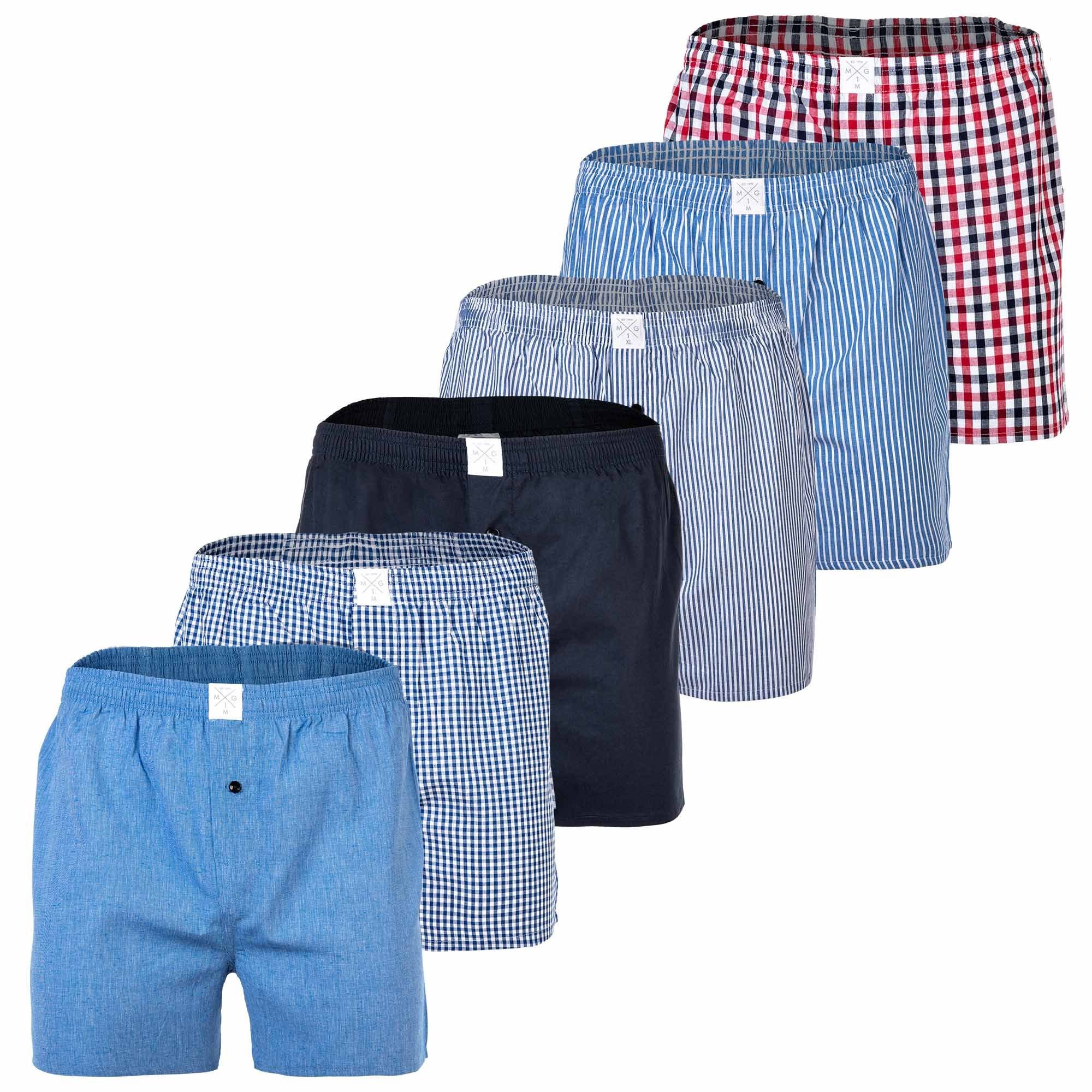 Boxershorts Herren Web-Boxershorts 6er Pack Baumwolle