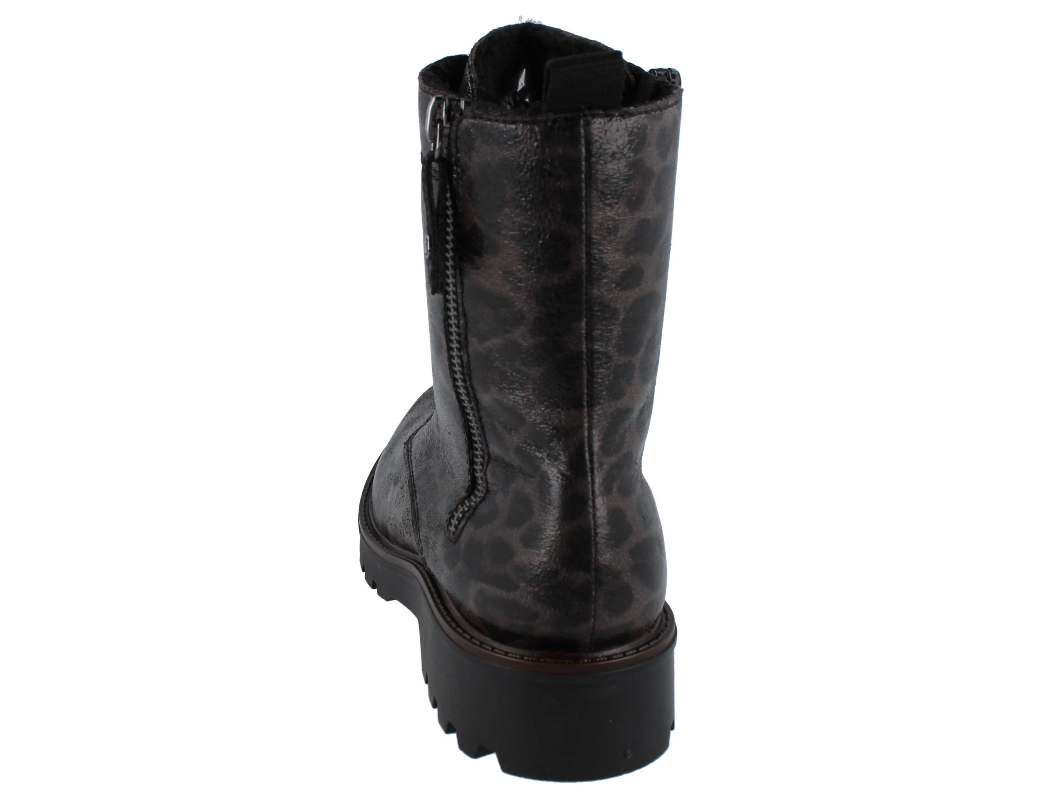 Rieker RIEKER Leprato Damen Biker Boots grau schwarz Lederimitat - Größe: Stiefel Vegan – Bild 3 von 5
