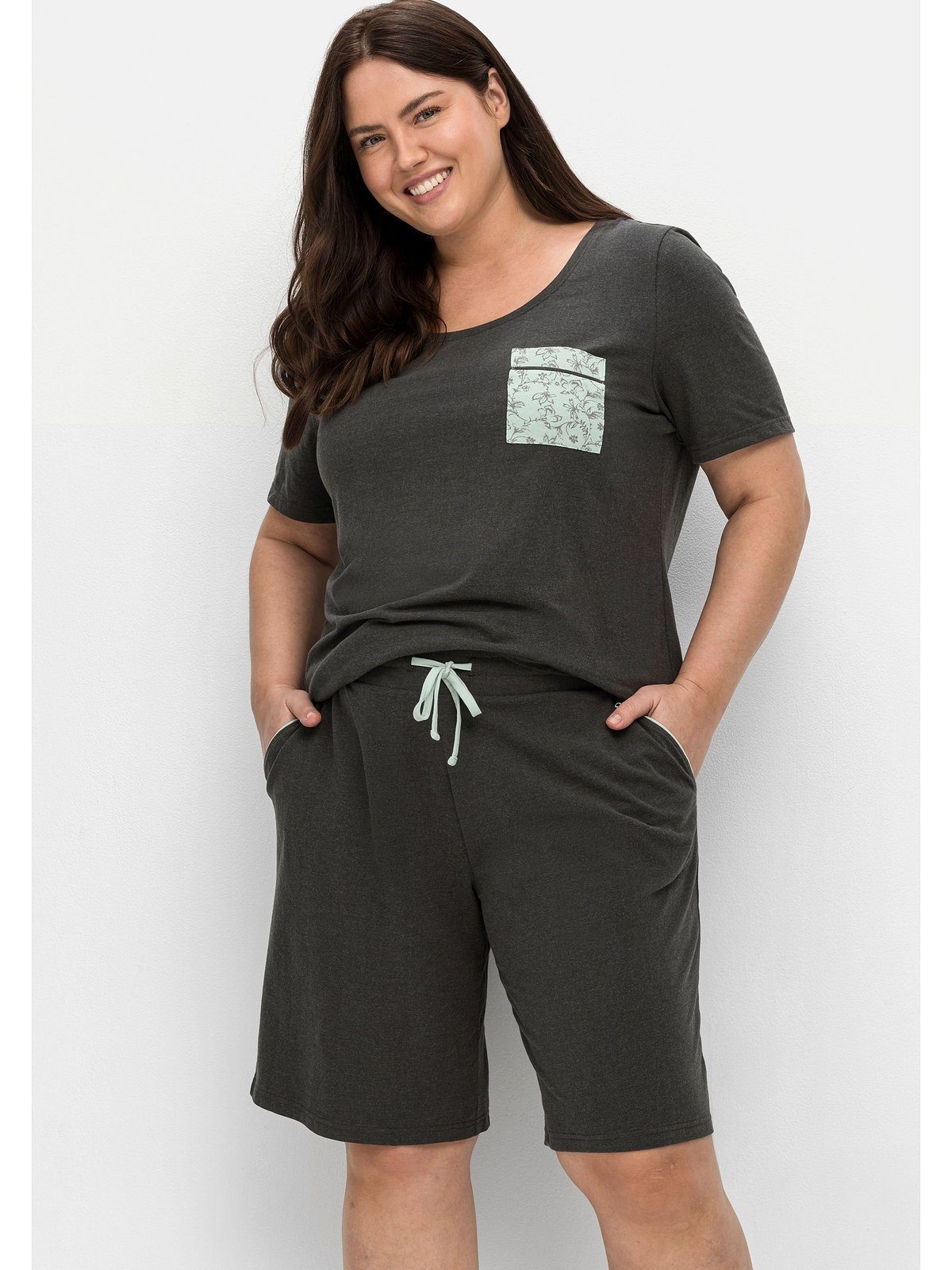 Sheego Shorty Große Größen (Set) mit Shirt und kurzer Hose | Pyjamas