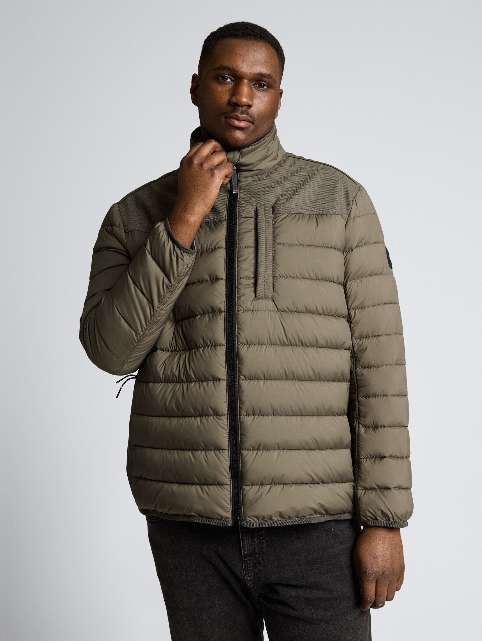 TOM TAILOR PLUS Winterjacke Jacken Plus Size - Hybrid Steppweste mit Stehkragen