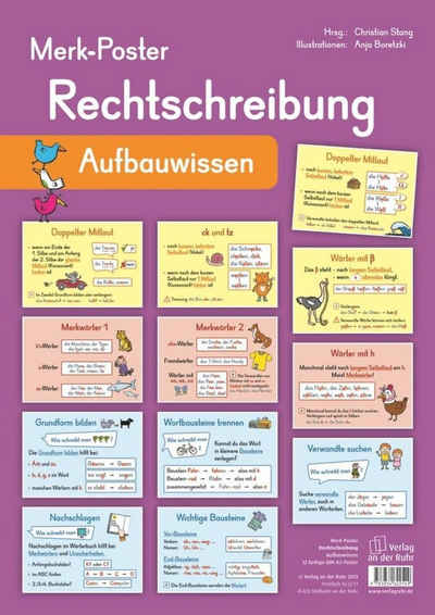 Verlag an der Ruhr Poster Merk-Poster: Rechtschreibung - Aufbauwissen