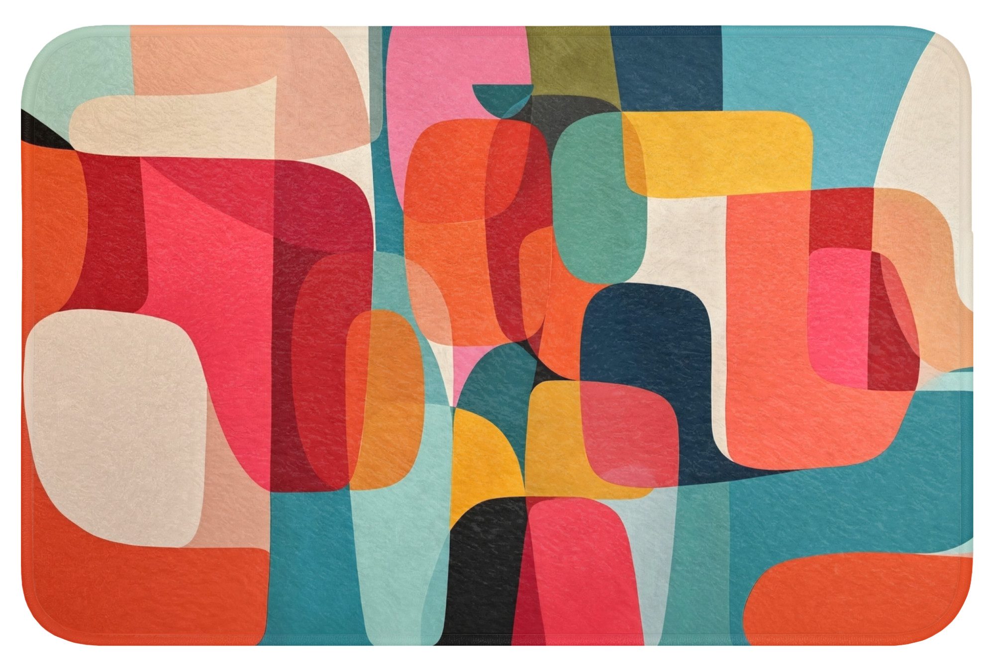 OnlyWow WC-Vorleger Formen - Bunt - Abstrakt - Flugzeuge, Höhe 10 mm, Polyester, Rechteckig, WC Teppich, Toilettenvorleger, Toilettenteppich, Badematte 60x40 cm