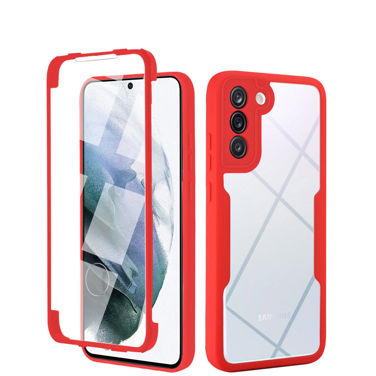 betterfon Handyhülle für Samsung Galaxy S21 FE 5G TPU Schutzcase, 2-teiliges 360 Grad Case mit Rundumschutz und Displayschutz