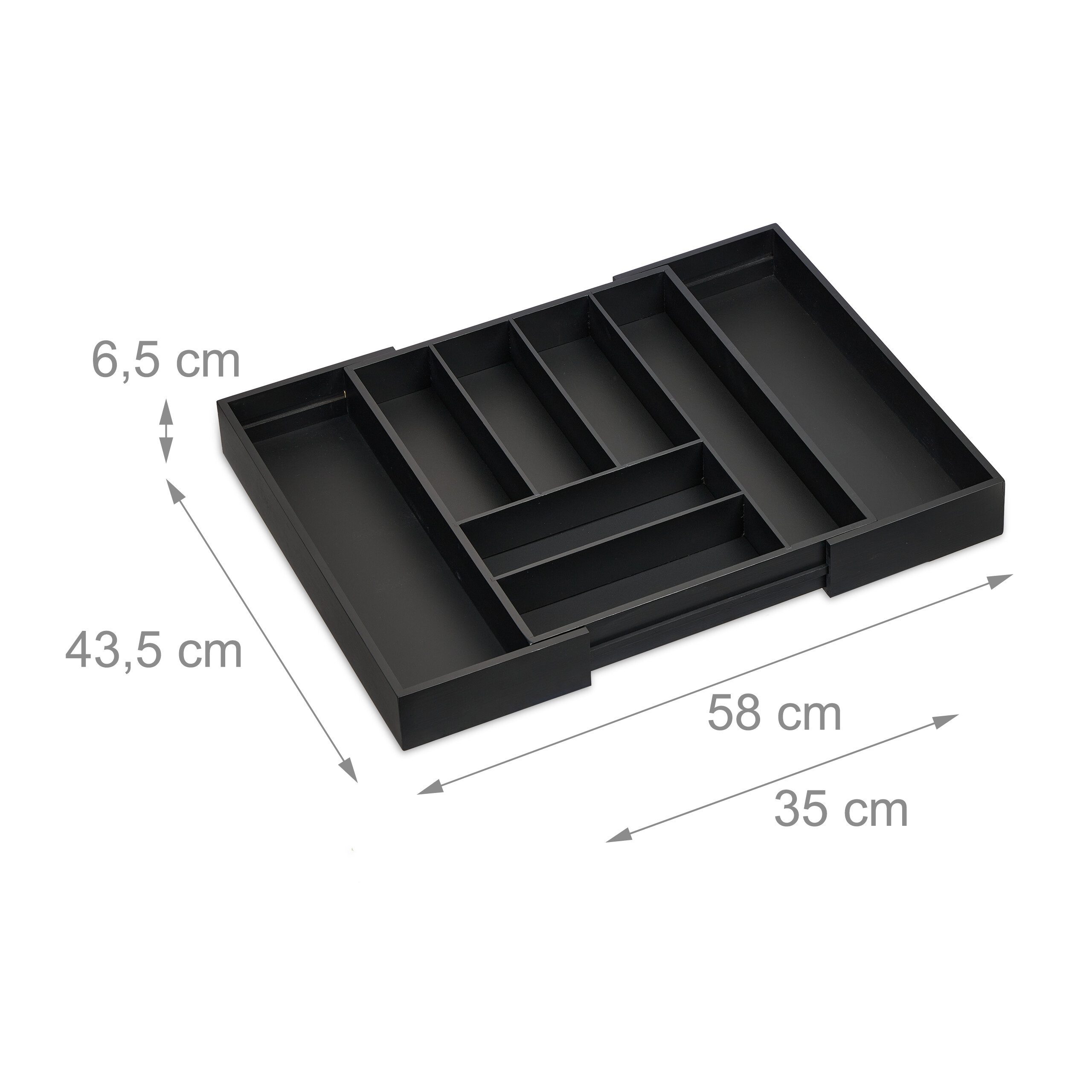 relaxdays Besteckkasten Ausziehbarer Besteckkasten aus Bambus günstig online kaufen