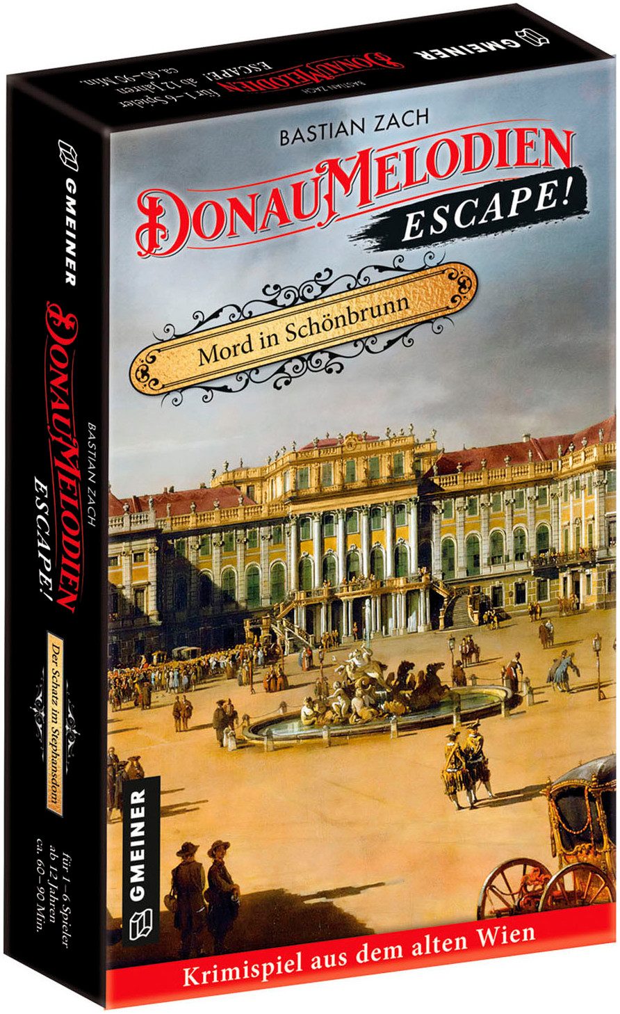 GMEINER Spiel Donaumelodien Escape - Mord in Schönbrunn, Familienspiel, Made in Germany