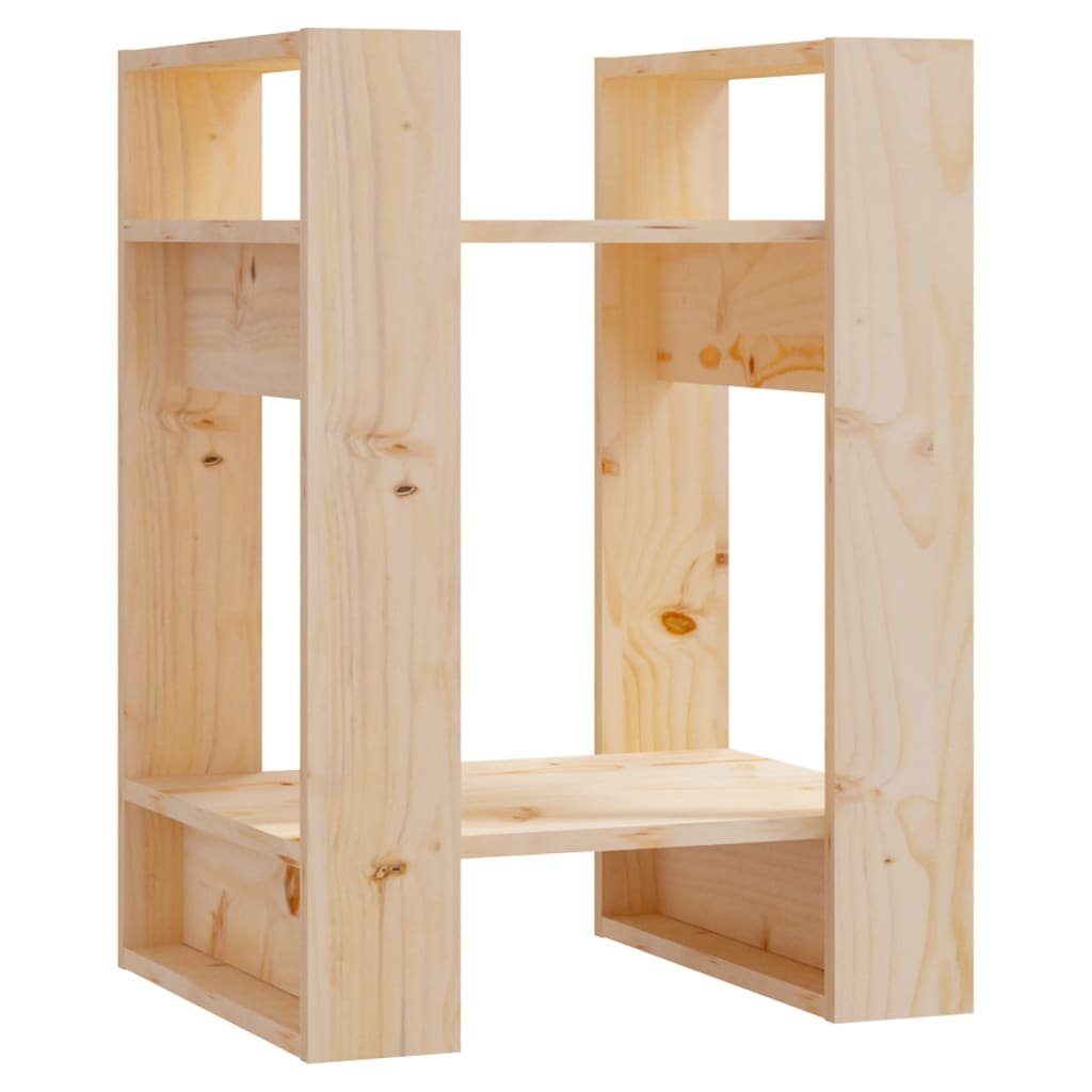 vidaXL Bücherregal Bücherregal/Raumteiler 41x35x57 cm Massivholz Kiefer, 1-tlg.