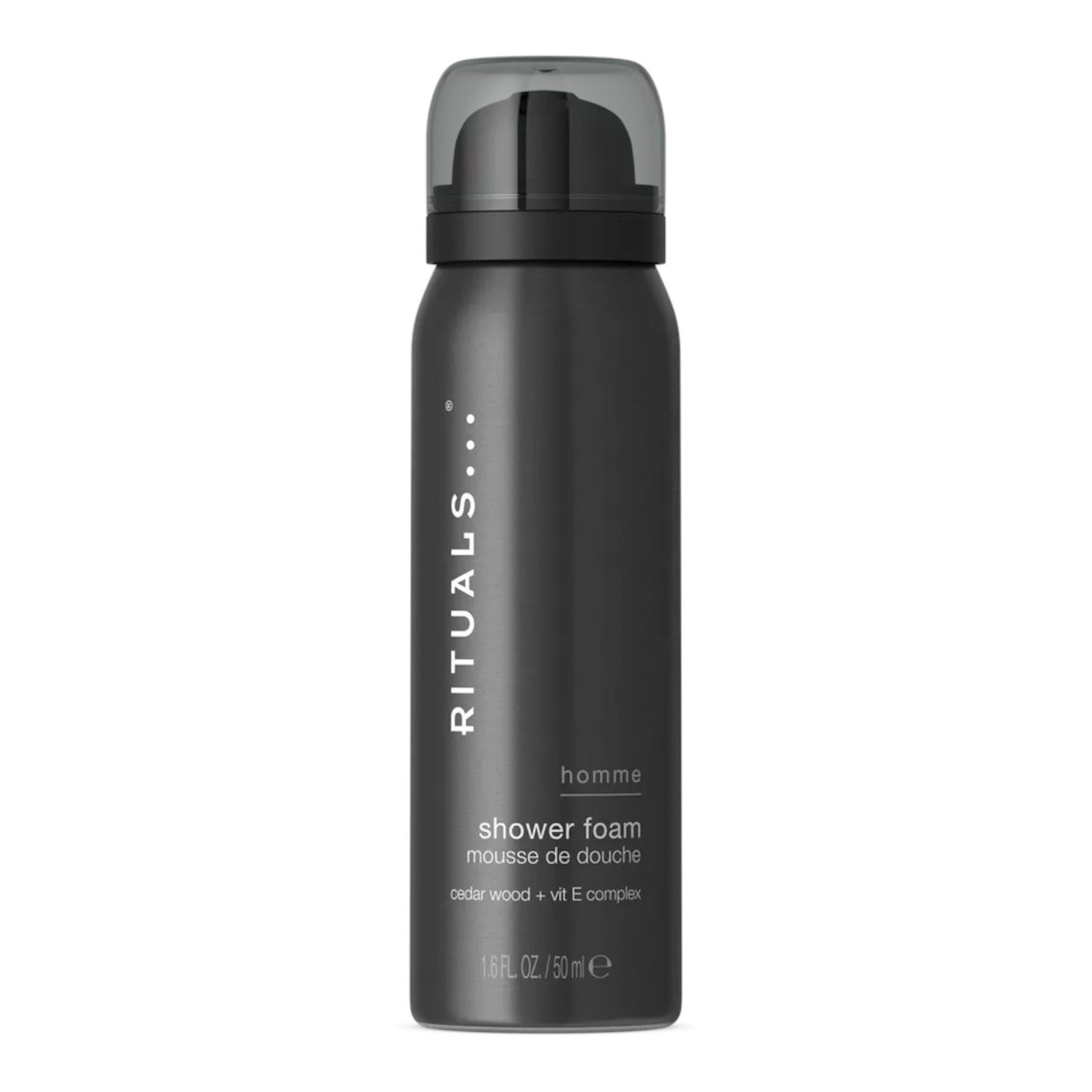 Rituals Duschschaum 50 ml Rituals Homme Duschgel 50 ml, Der Zedernholz-Vitamin-E-Komplex belebt und erfrischt die Haut.