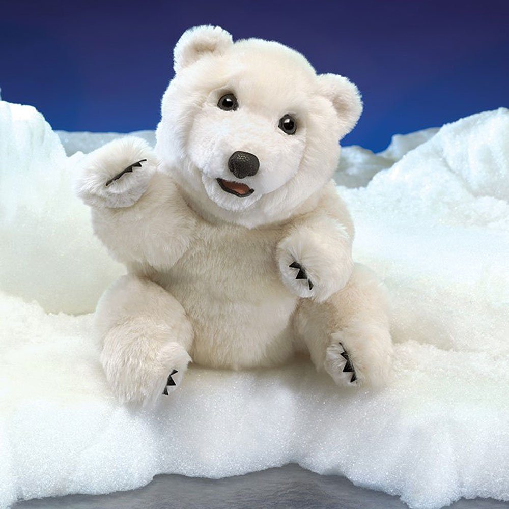 Folkmanis Handpuppen Handpuppe Folkmanis Sitzender Eisbär 3103 (Packung)