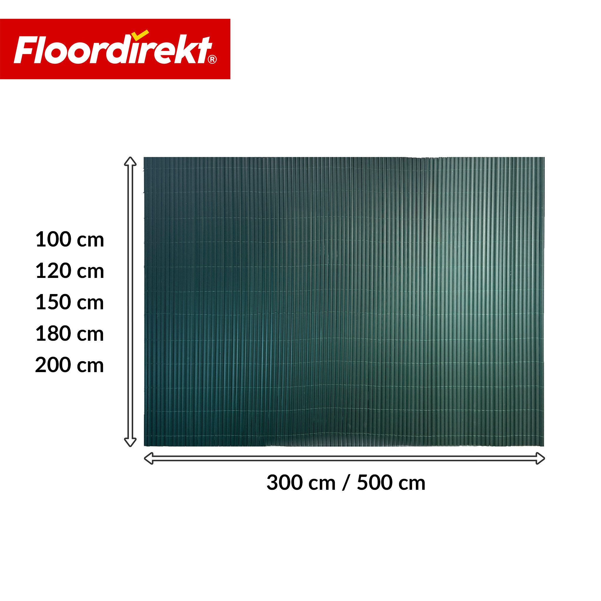 Floordirekt Sichtschutzelement aus PVC für Balkon & Garten, wetterfest & UV-beständig, pflegeleicht, (Schimmelabweisend), flexibler Sichtschutz aus Kunststoff, verschiedene Größen & Farben