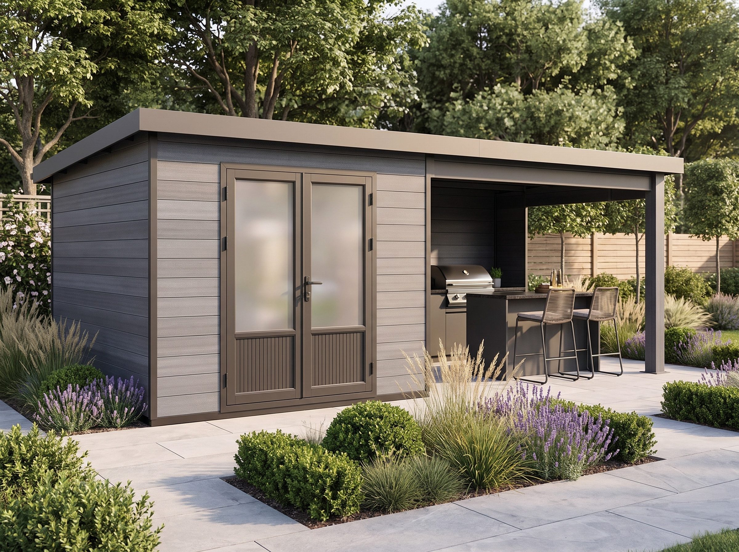 Fjordholz Gartenhaus Style DeLuxe, BxT: 571x327 cm – Bild 4 von 5