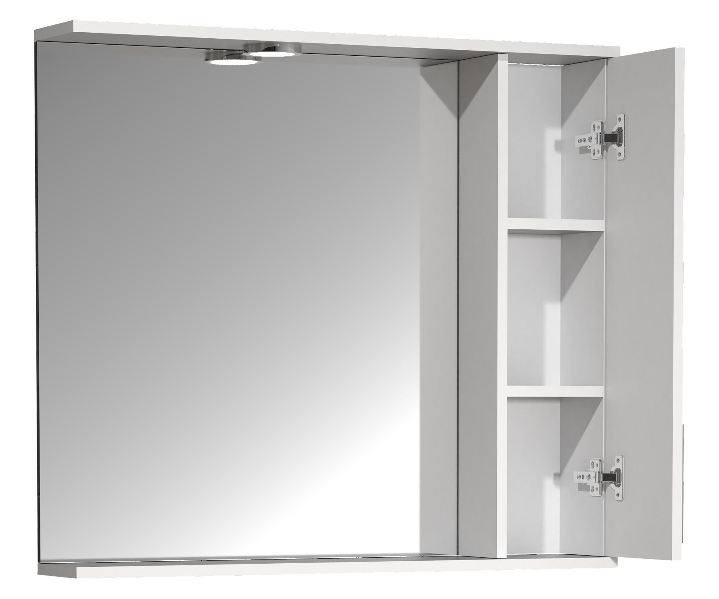 VCM Spiegelschrank Hängeschrank Badezimmer Lisalo H. 71 x B. 75 x T. Badschrank zeitlos, ausreichend Stauraum, Wandspiegel