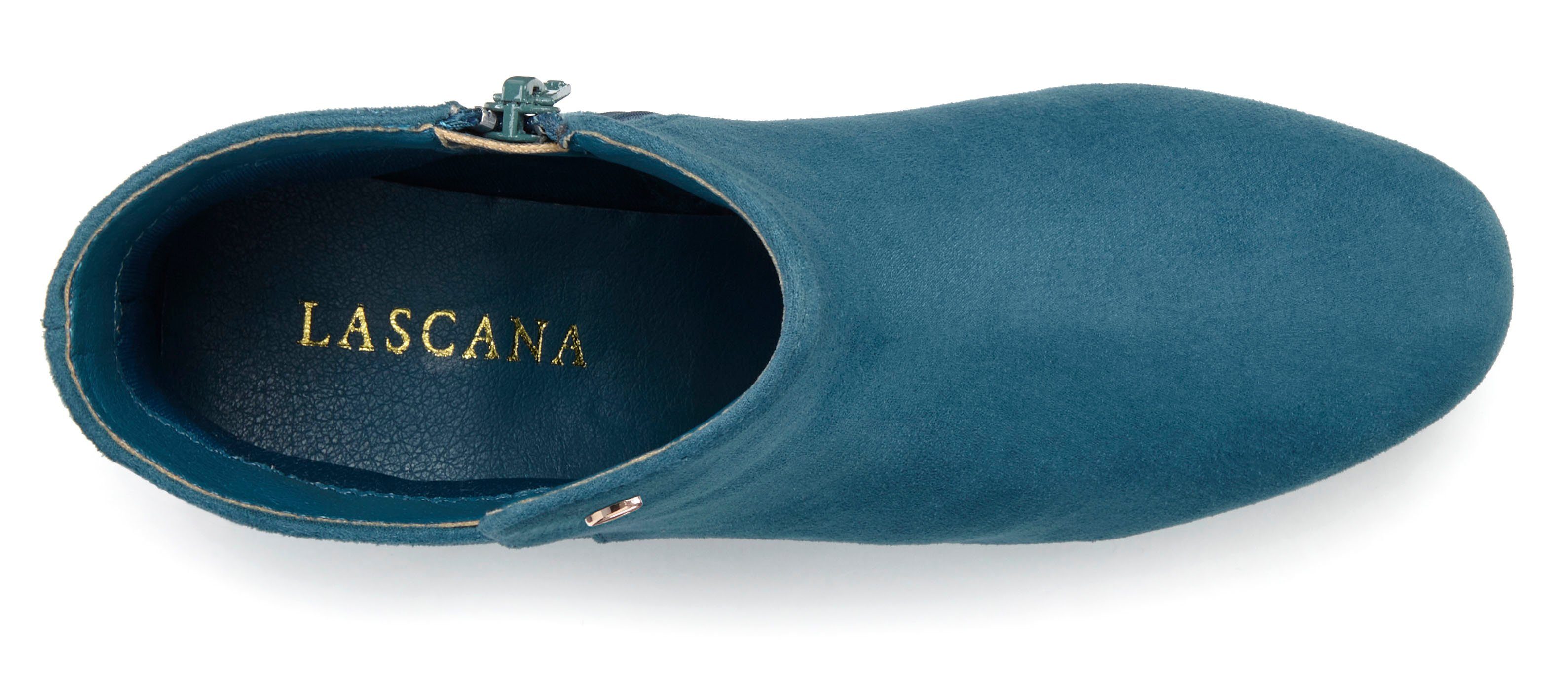 LASCANA Sommerstiefelette Stiefelette mit bequemen Blockabsatz, Ankle Boots, Stiefel VEGAN