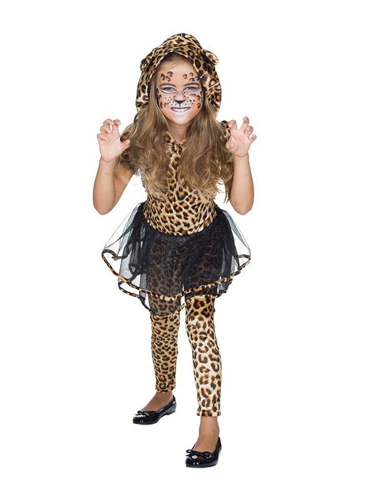 Rubie´s Kostüm Frecher Leopard, Kapuzenkleid für kratzbürstige Großkatzen