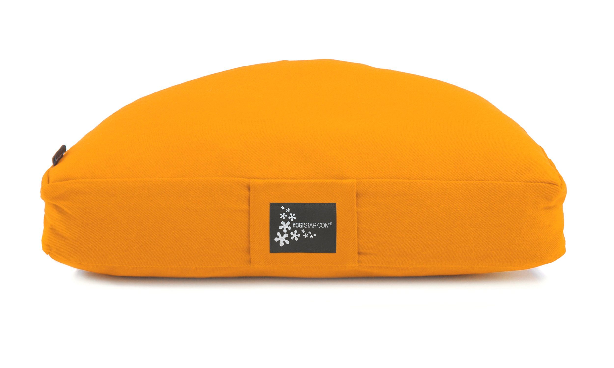 Yogistar Meditationskissen Meditationskissen Halfmoon, Hochwertiges Meditationskissen für einen stabilen und bequemen Sitz. orange