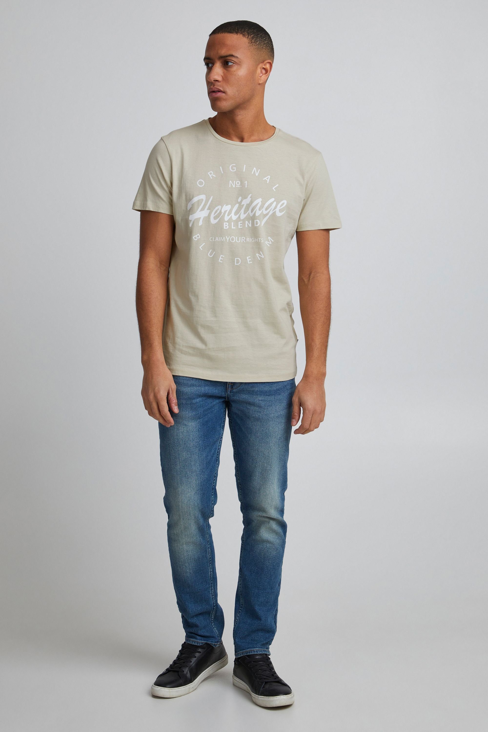 Blend T-Shirt BHAbraham (1-tlg) Klassisches T-Shirt mit Rundhalsausschnitt
