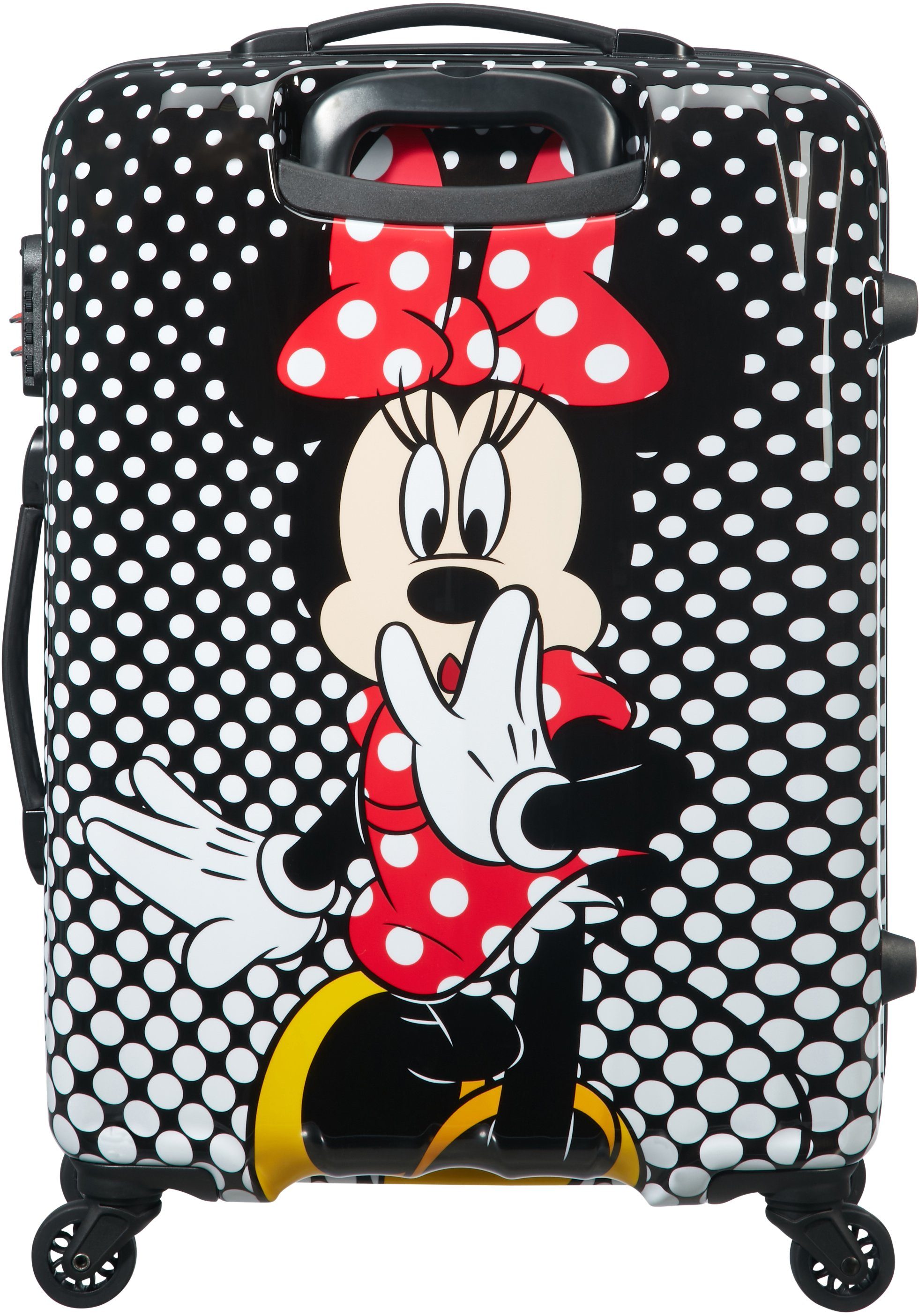 4 Rollen cm, 65 Dot, American Minnie Mouse Disney Polka Hartschalen-Trolley Tourister® Legends,
