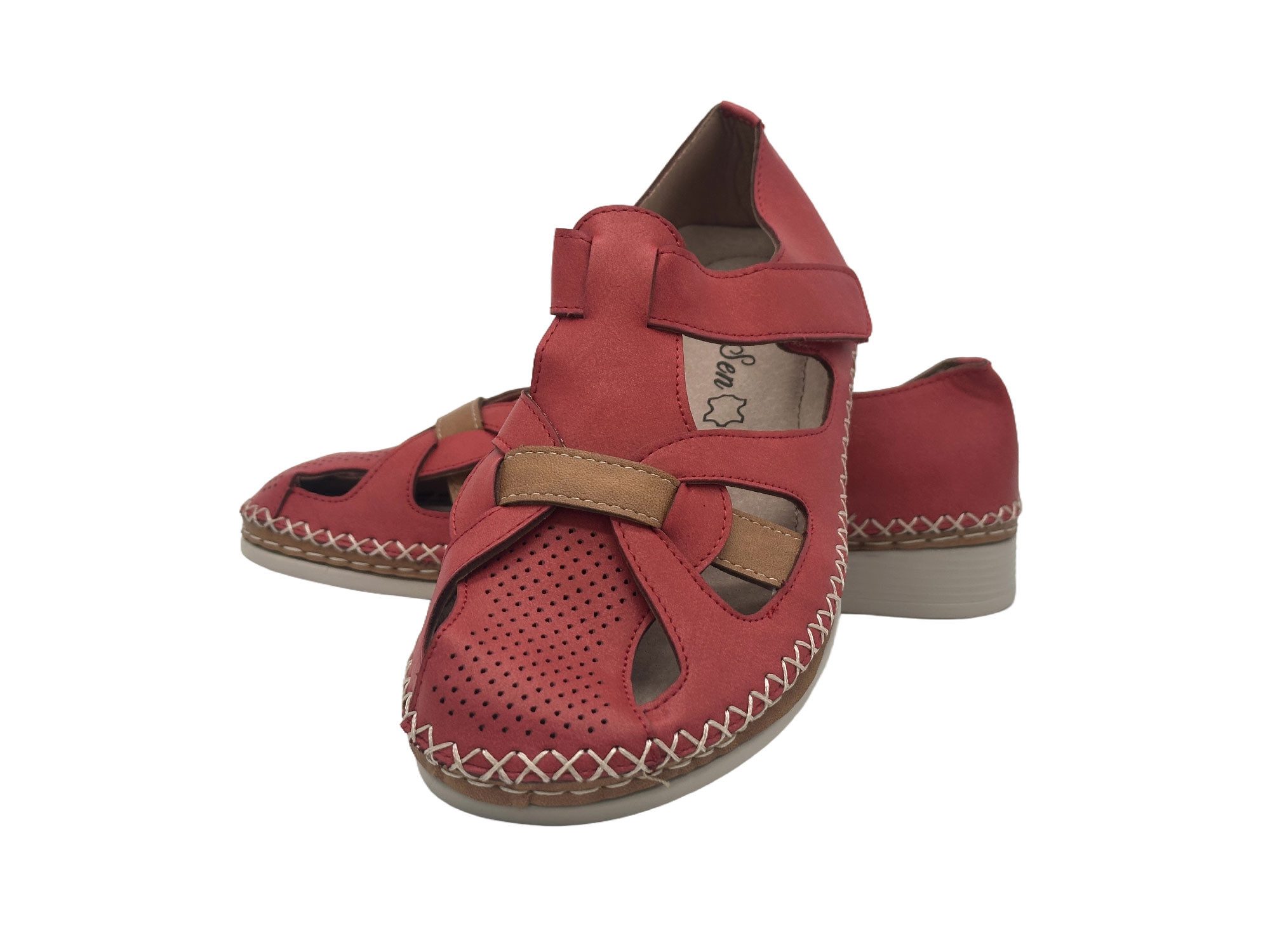 Nowaland Halboffene Damen Sandalen mit stabiler Passform und Komfortsohle Sandale Atmungsaktiv, stabiler Halt, weich und flexibel