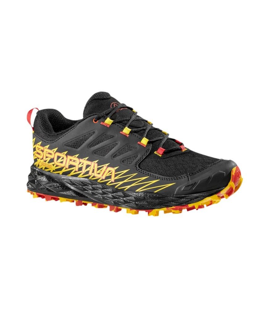 Trail-Laufschuhe Lycan GTX (wasserdicht) schwarz/rot/gelb Herren Wanderschuh