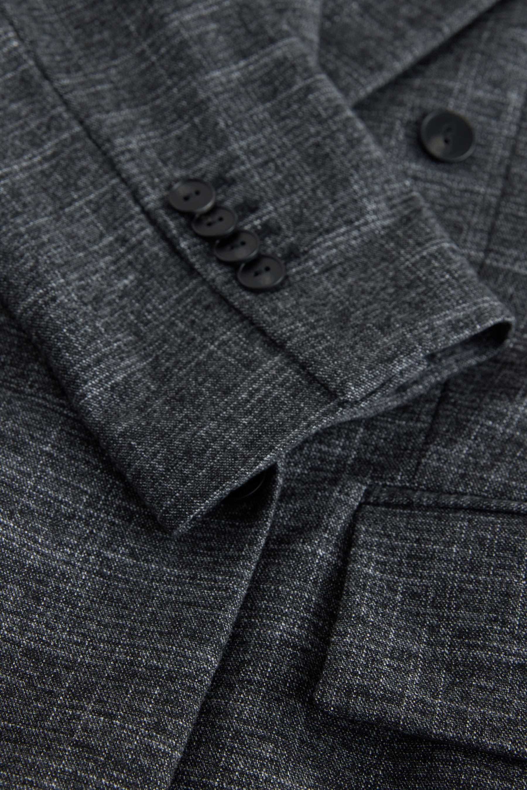 Next Jackenblazer Zweireihiger Kreuzschraffur-Blazer, Kurzgröße (1-tlg) – Bild 4 von 5