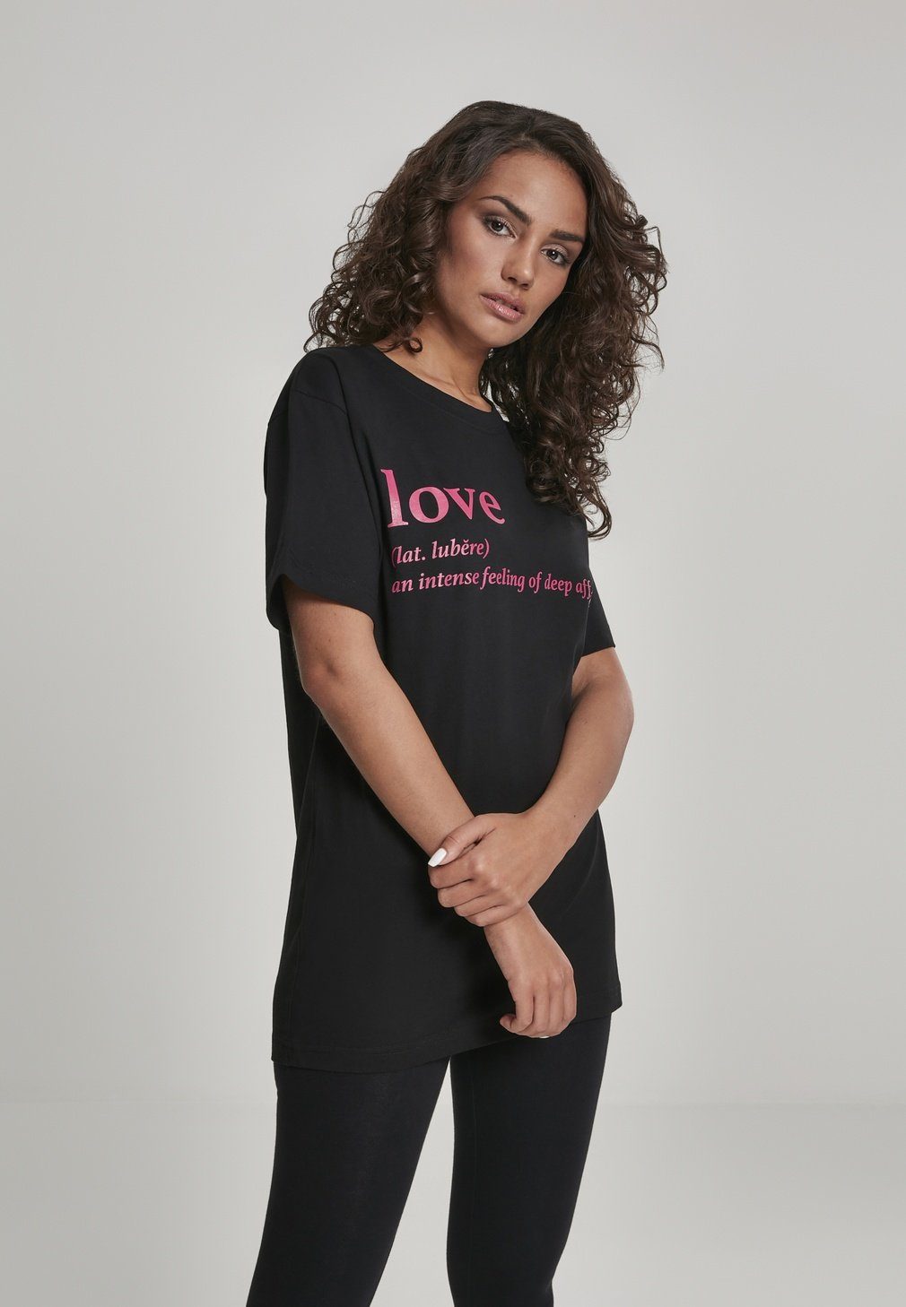 T-Shirt MisterTee Damen Love Definition T-Shirt Round Neck