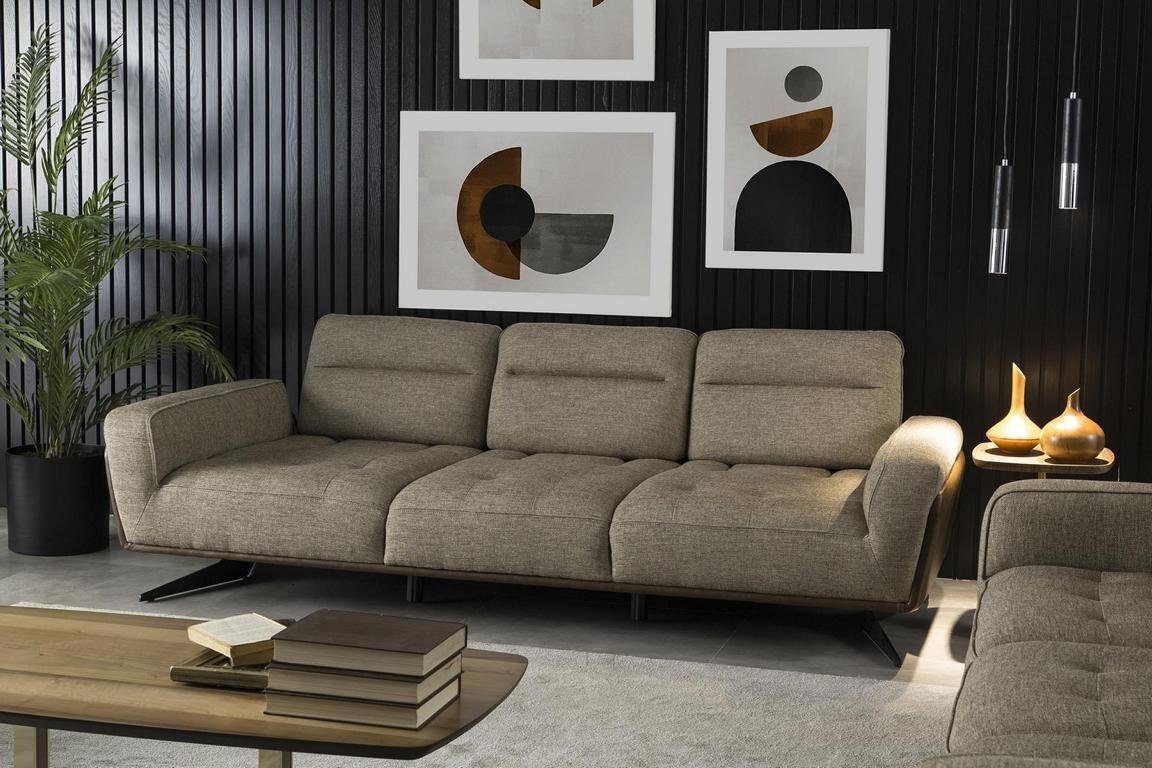 in Set, Couchtisch), Sofa + Stoff 4-Sitzer JVmoebel + 1x Wohnzimmer-Set 1-Sitzer Couchgarnitur Made Sofagarnitur Design 2x Set (4-St., Europa 1x Wohnzimmer