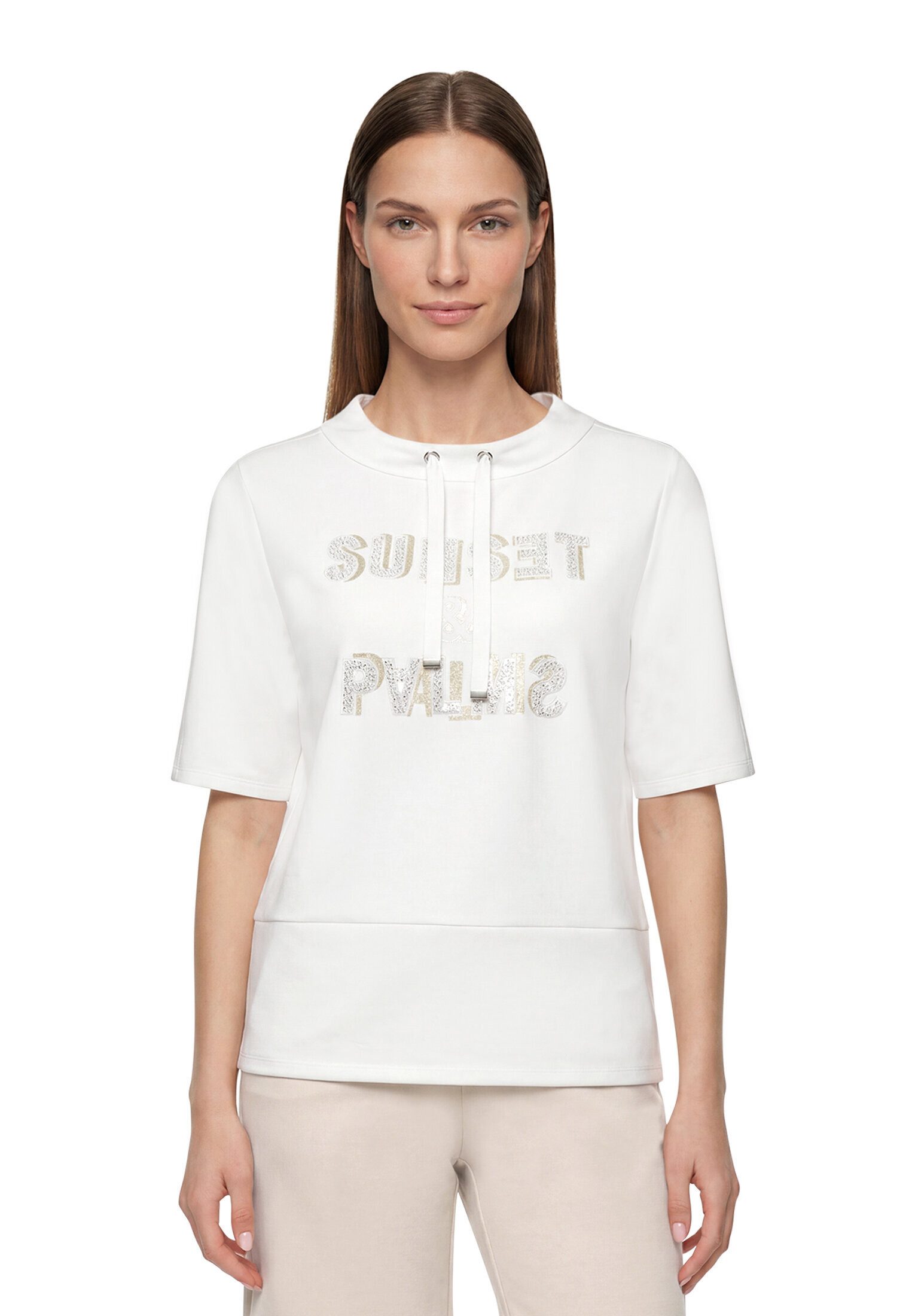 Betty Barclay Kurzarmshirt Damen mit Stehkragen (1-tlg)