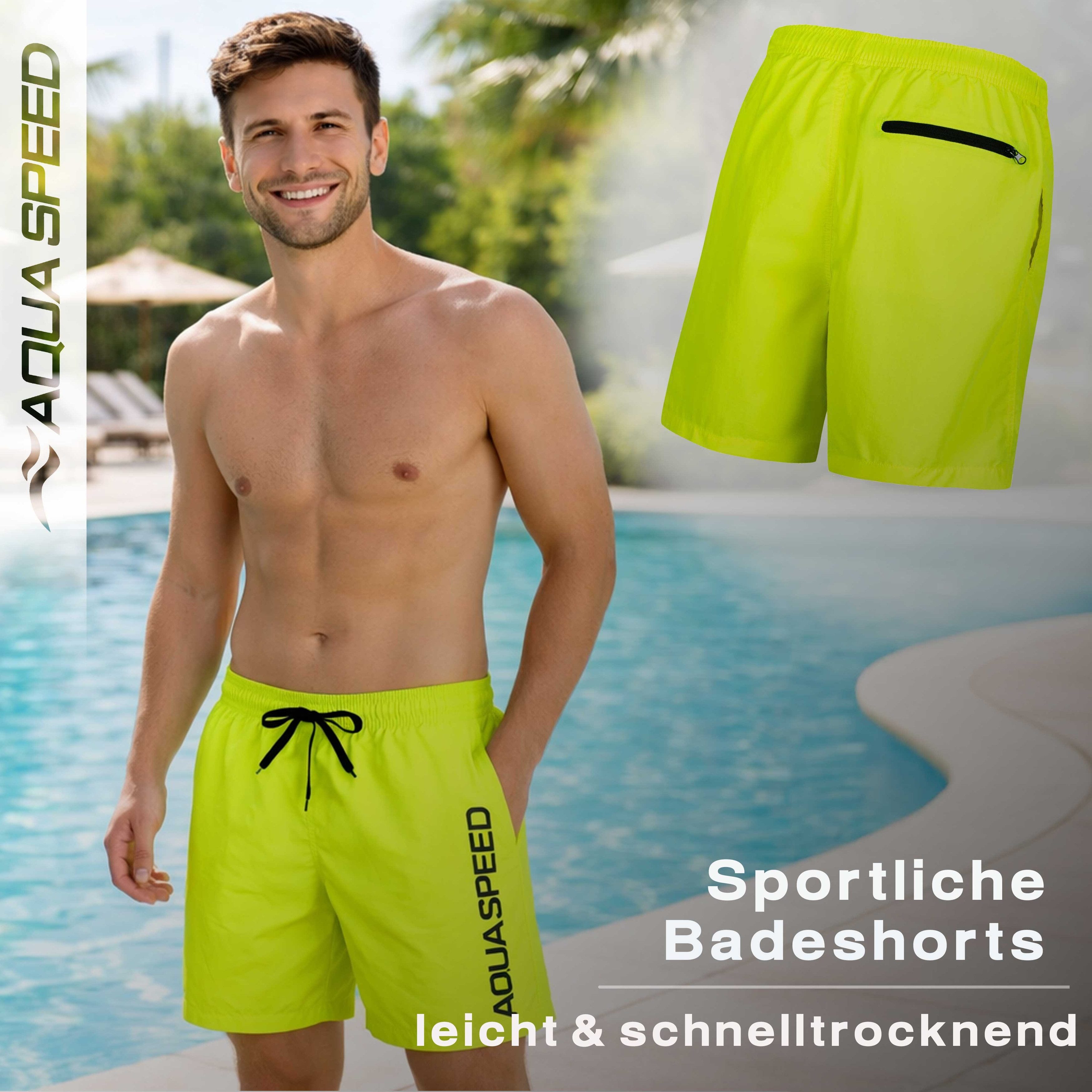 Aqua Speed Boardshorts (OWEN Badehose Schwimmhose Strandhose Badeshorts Herren) Leichtes Material ermöglicht angenehmes Tragen bei Sommerhitze