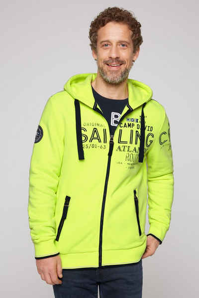 CAMP DAVID Kapuzensweatjacke mit Baumwolle