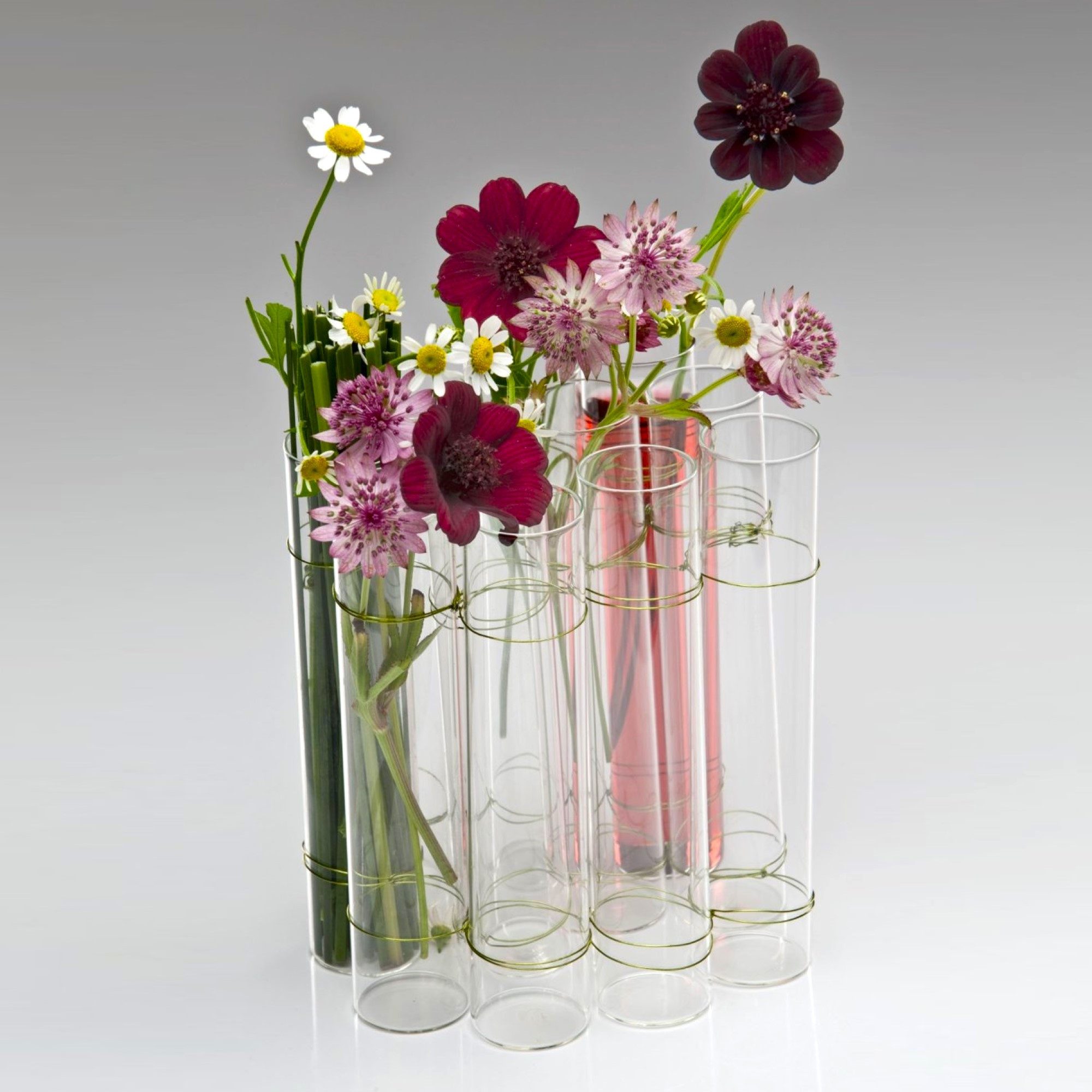 Sandra Rich Dekovase Reagenzglas 14 x 2,9cm, Blumenvase Glasröhrchen Dekoglas – Bild 2 von 2