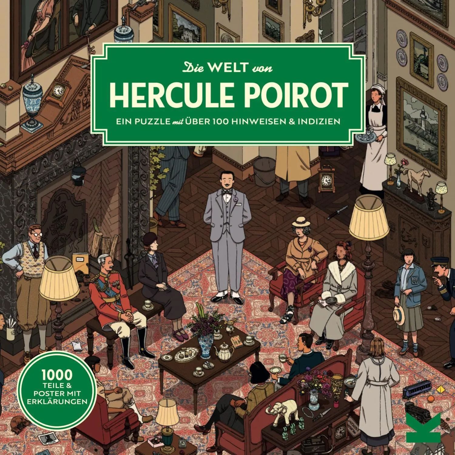 Laurence King Puzzle Die Welt von Hercule Poirot, 1000 Puzzleteile