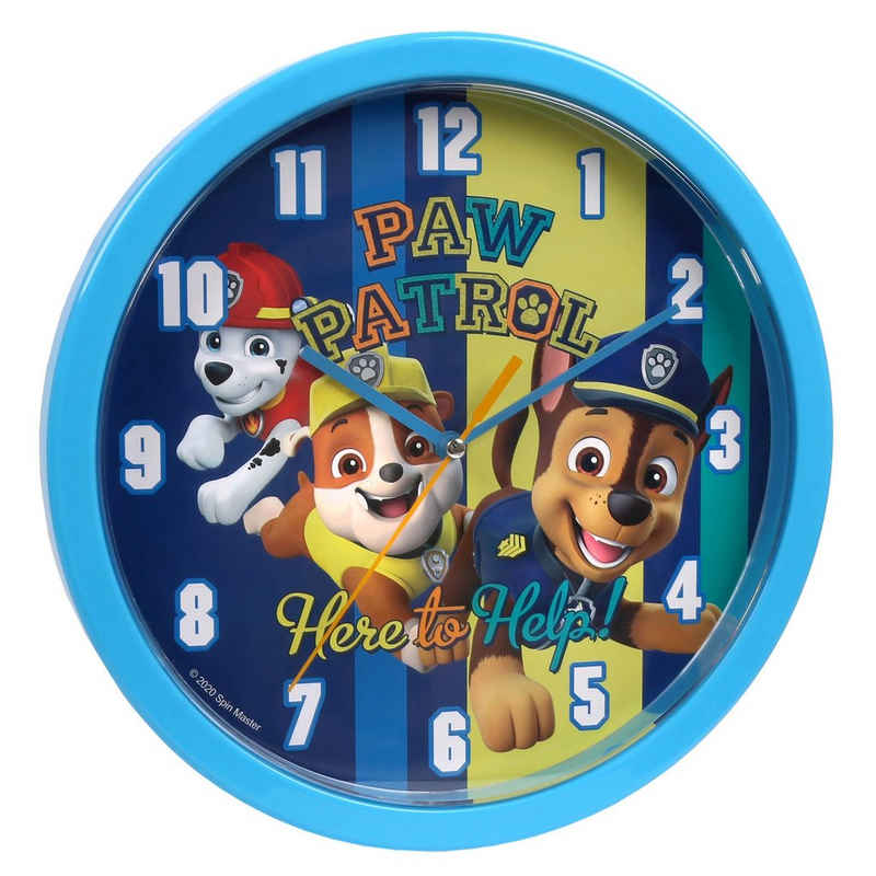 Sarcia.eu Wanduhr Paw Patrol Blau analoge Wanduhr 25 cm