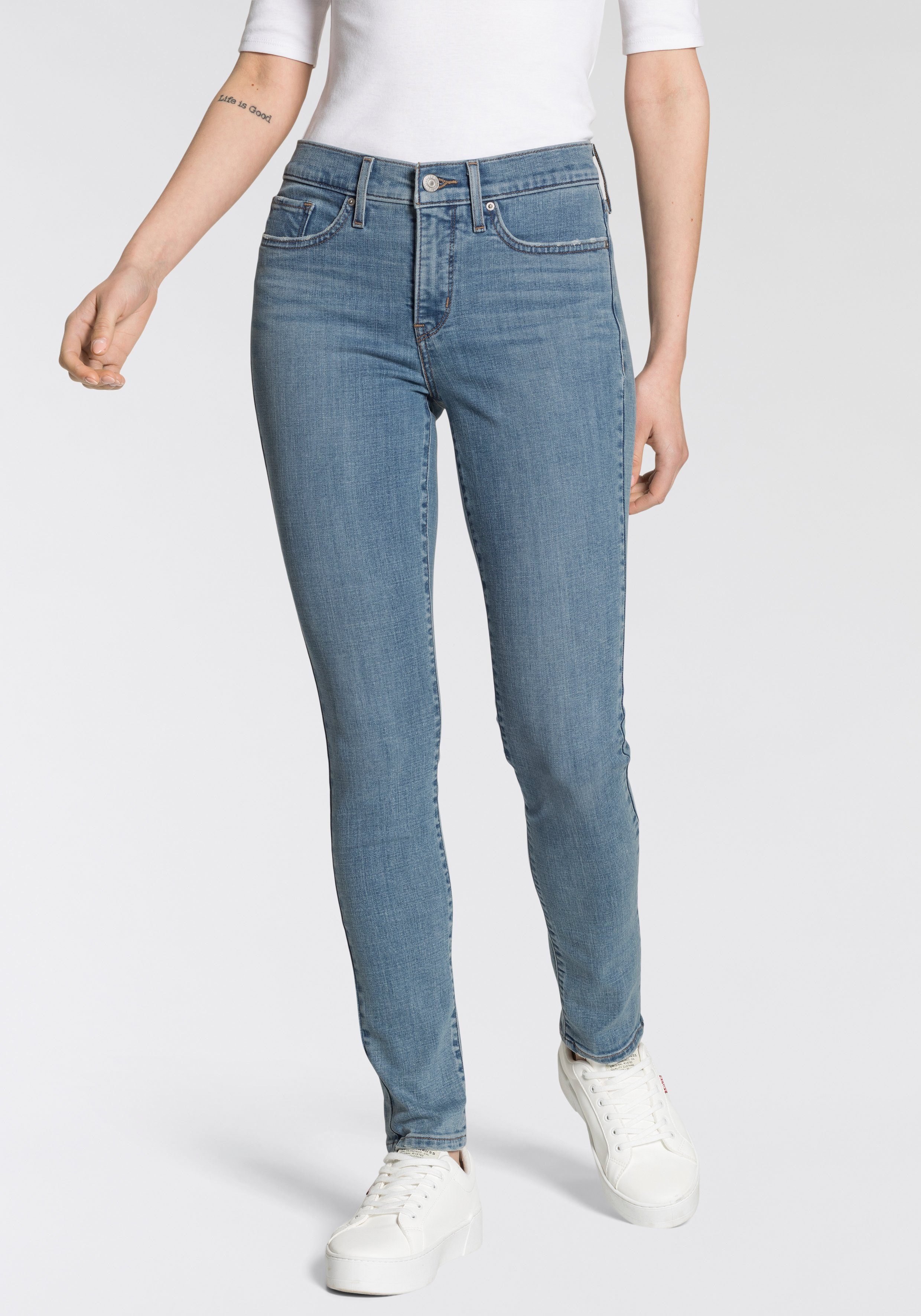 Levi's® Slim-fit-Jeans 311 Shaping mid-blue im Skinny denimwash 5-Pocket-Stil