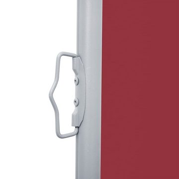 vidaXL Balkonsichtschutz Ausziehbare Seitenmarkise Rot 100 x 600 cm