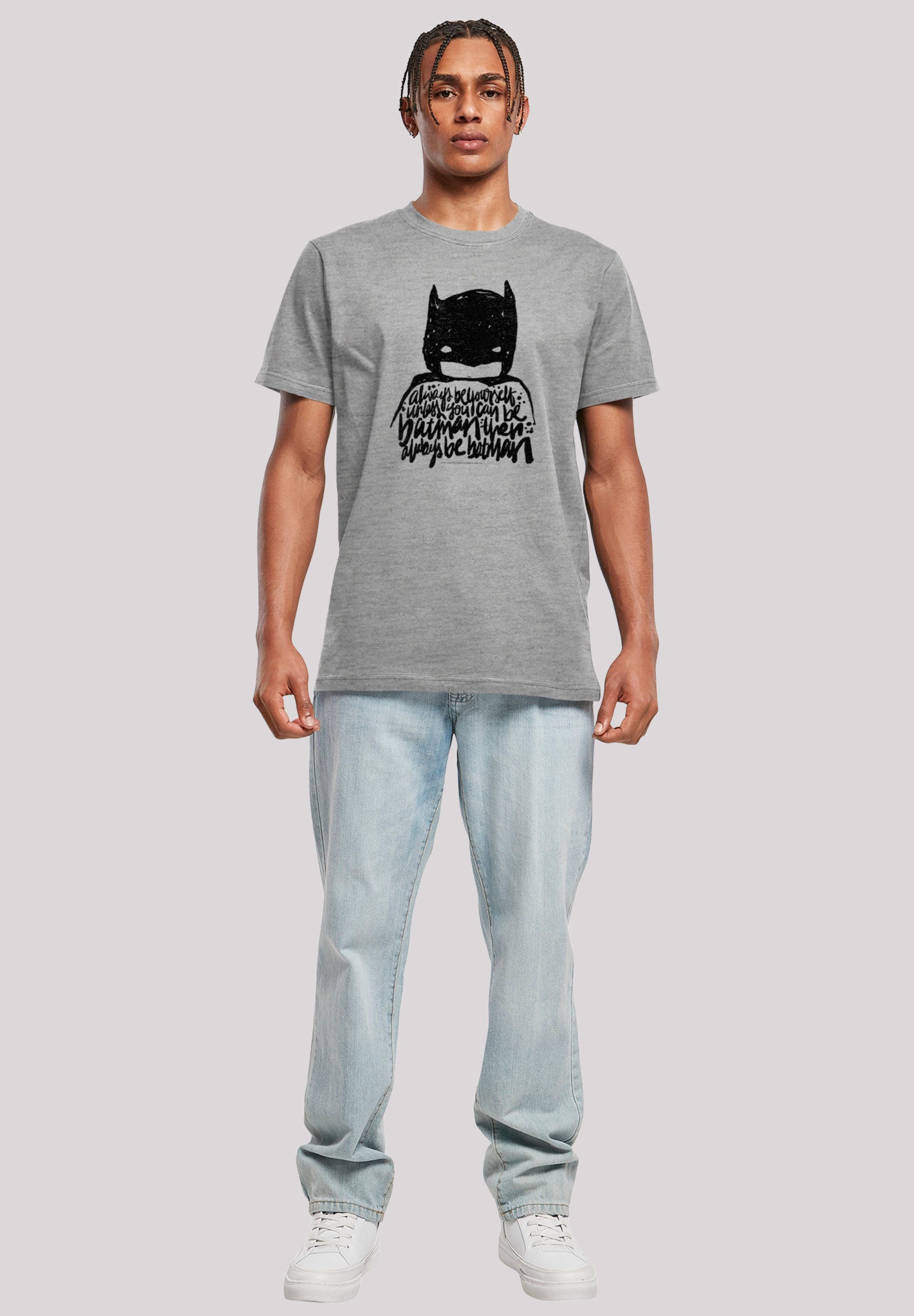 Always F4NT4STIC T-Shirt Batman Print DC heather Be Yourself Comics grey