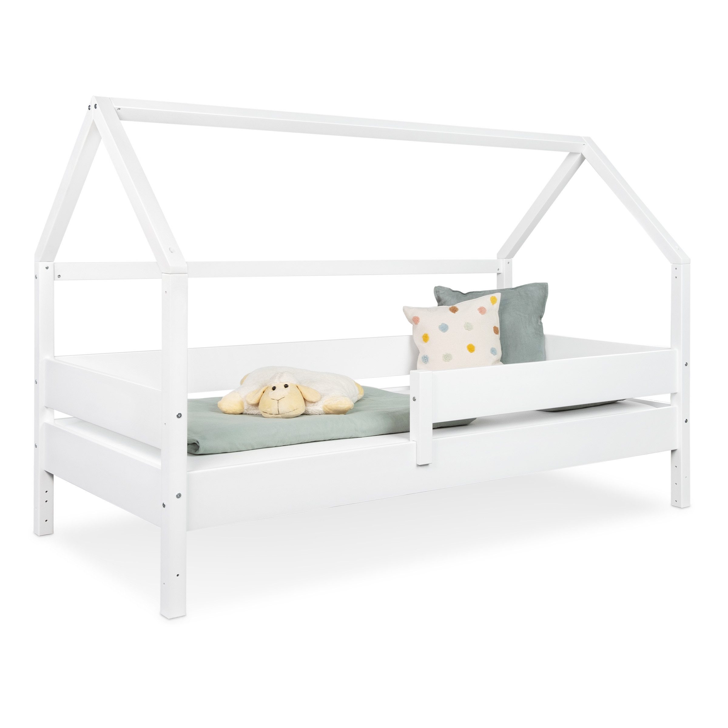 Ehrenkind Bett Hausbett Nova aus massivem Buchenholz mit Rausfallschutz, Massives Buchenholz
