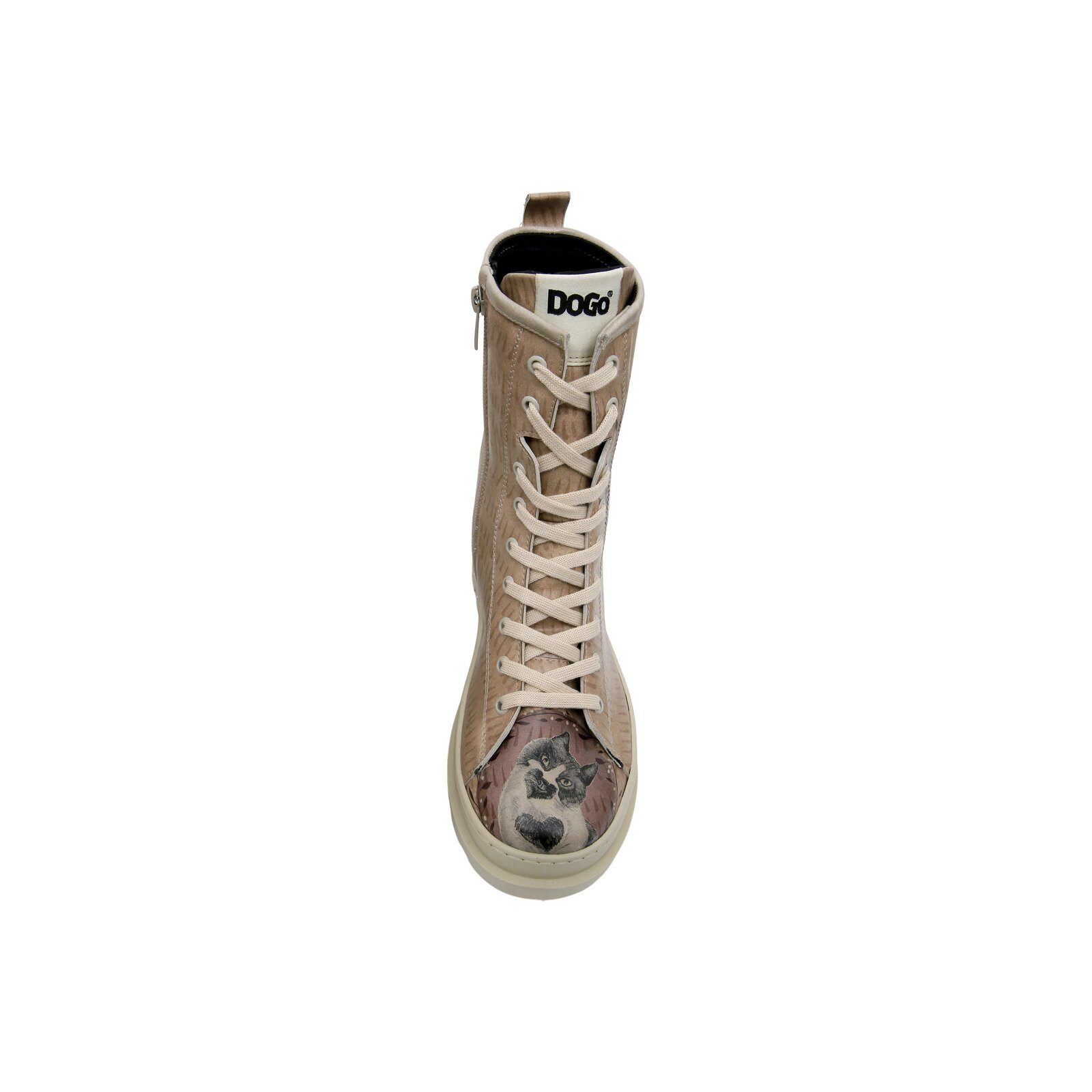 DOGO Gisele Schnürstiefel Boots Heart Cat Damen Stiefeletten Stiefelette Handgefertigt – Bild 4 von 5
