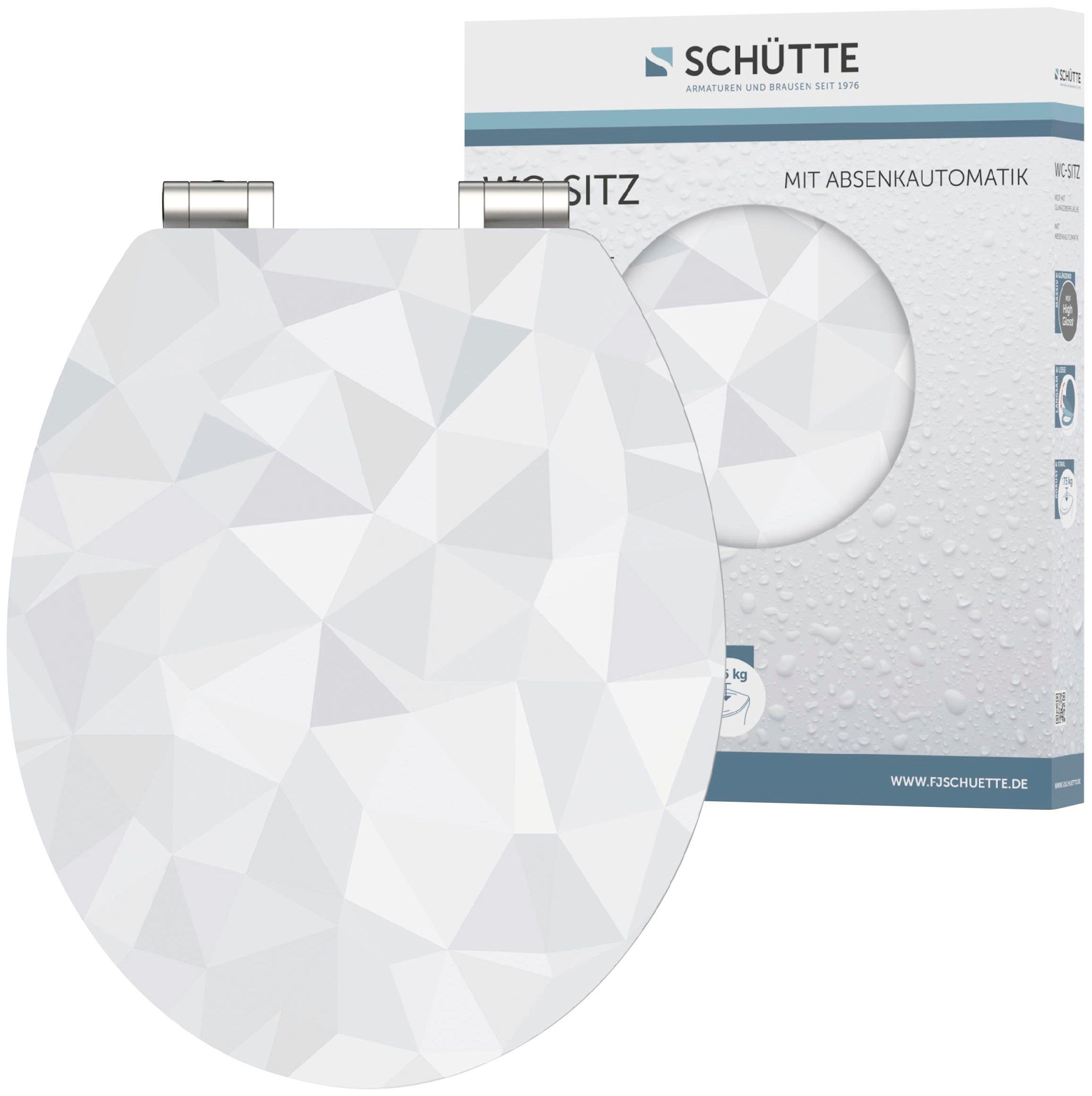 Schütte WC-Sitz Diamond, High Gloss mit MDF Holzkern, mit Absenkautomatik