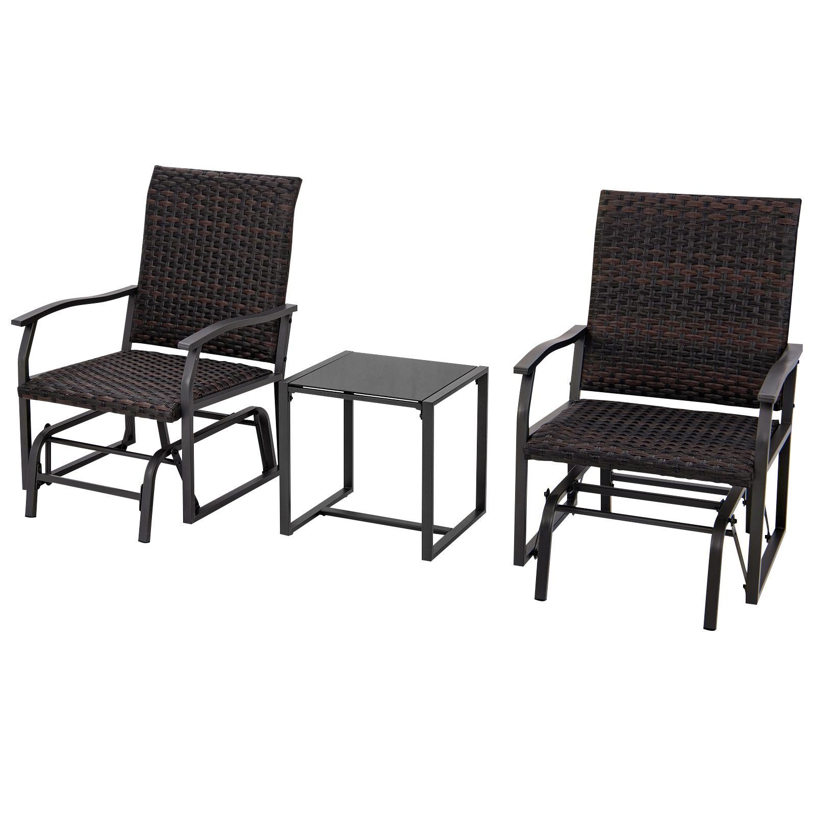 KOMFOTTEU Balkonset, Polyrattan Sitzgruppe für Garten, günstig online kaufen