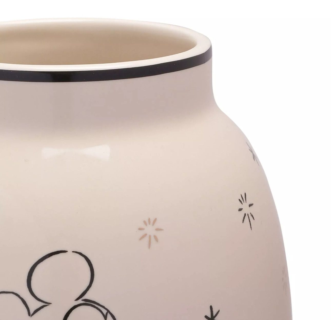 Disney Dekovase Mickey Maus Premium Gold/Weiss Vase Disney Store