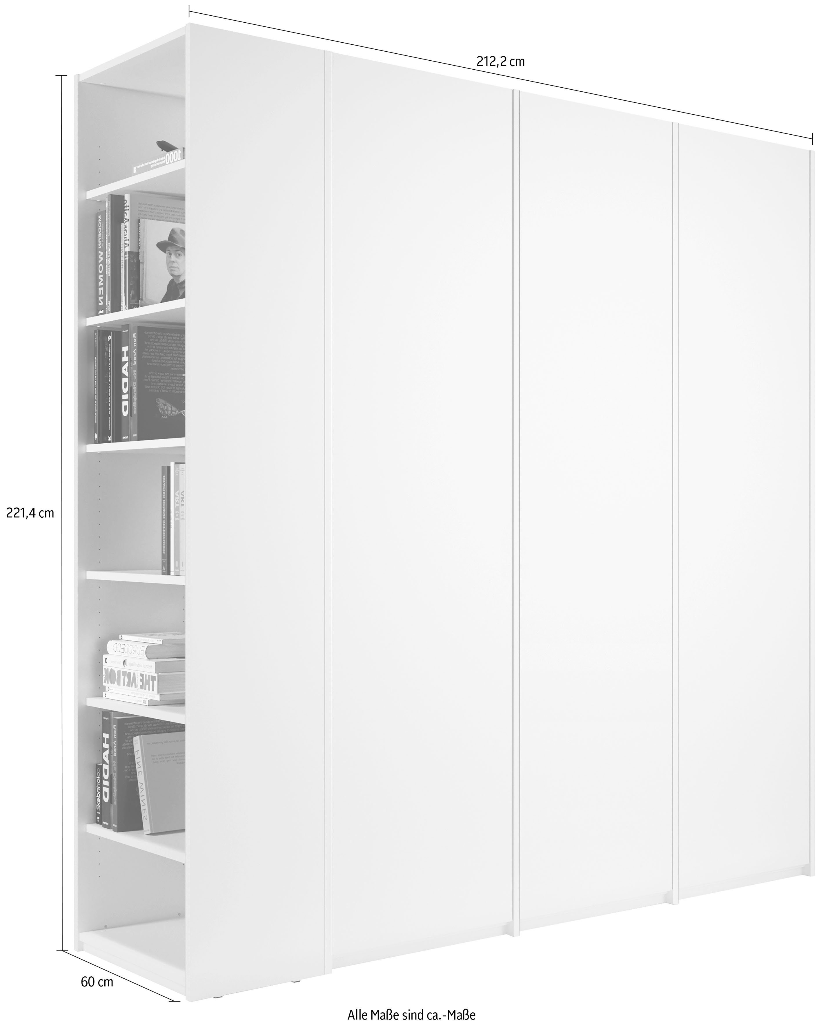 Müller SMALL Modular weiß links 3 Kleiderschrank Seitenregal oder Plus inklusive Variante rechts montierbarem LIVING | weiß