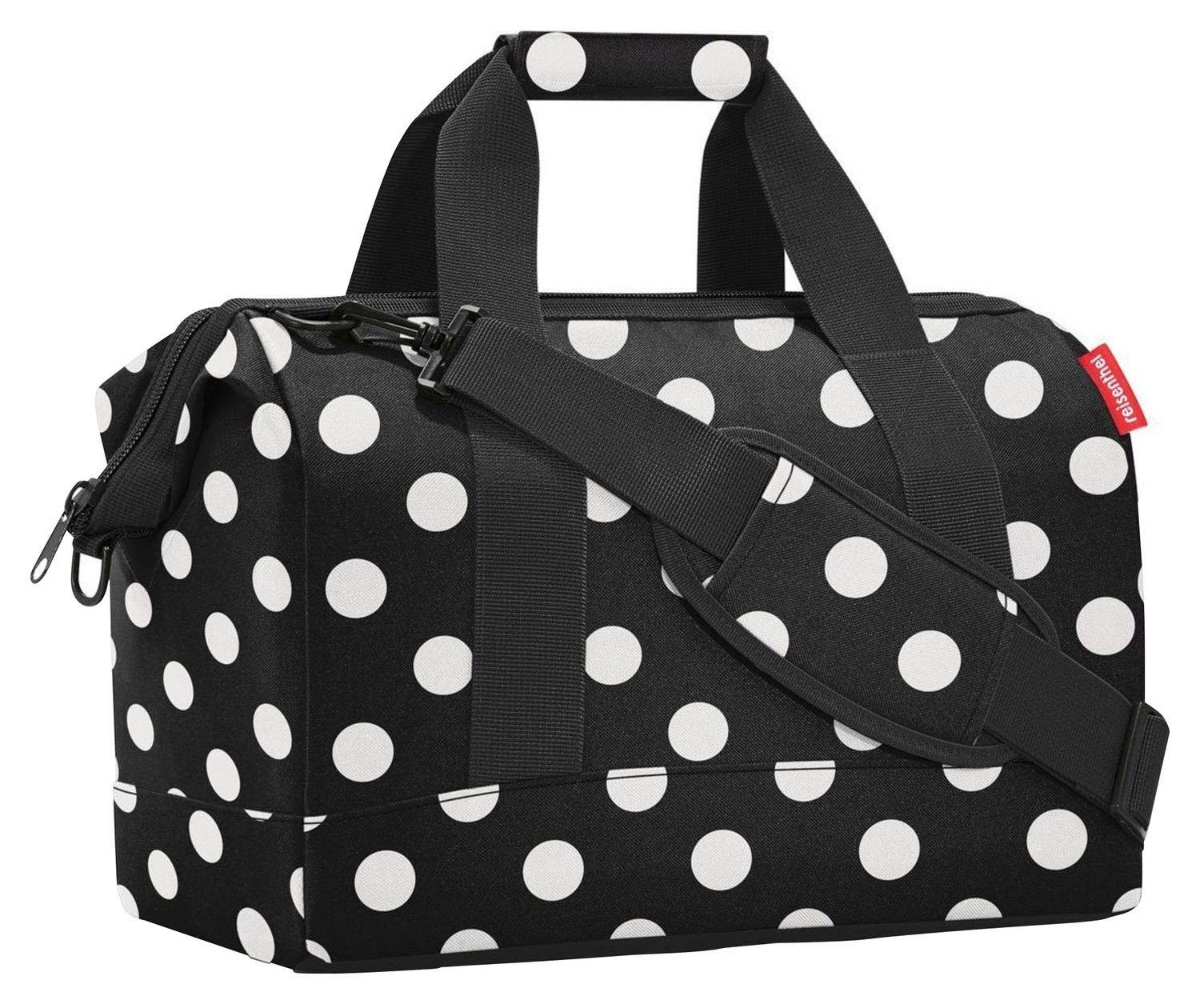 REISENTHEL® Reisetasche ALLROUNDER M, 18 Liter, Schwarz, Weiß, Polyester, Wasserabweisend