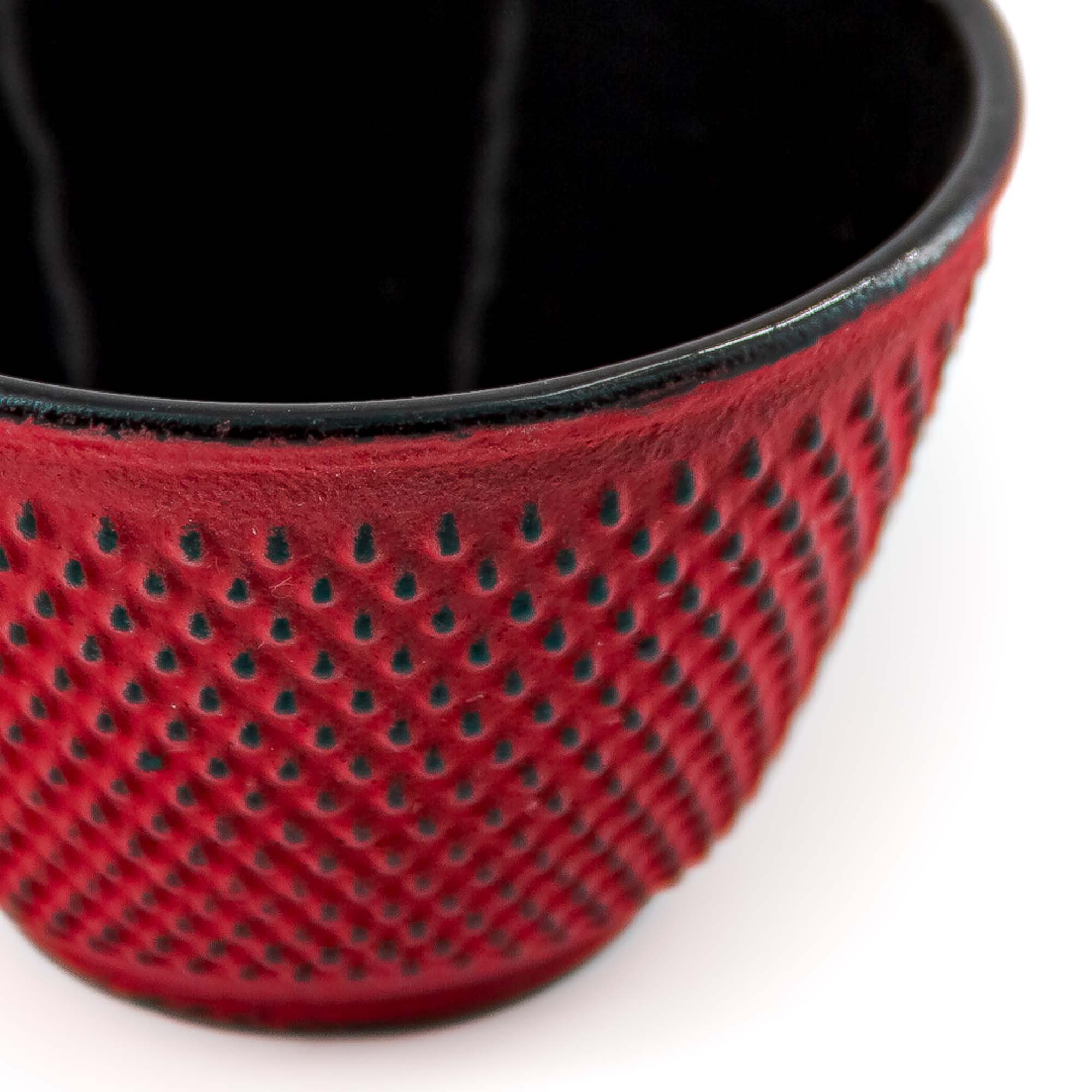 teayumi Tasse ARARE Tetsunoyunomi Gusseisentasse 120 ml Rot