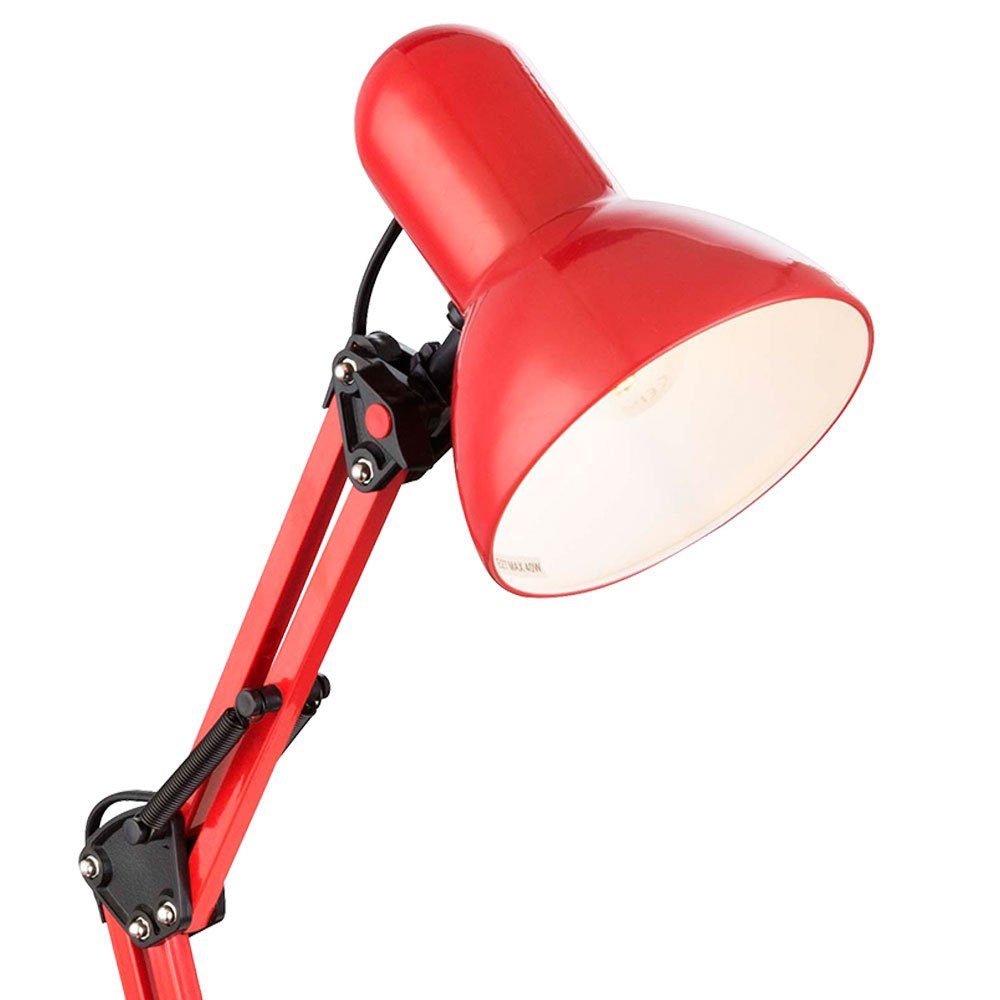 etc-shop LED rot nicht Schreib Leuchtmittel Wohn Schreibtischlampe, Leuchte Beleuchtung Lampe Lese Arbeits Zimmer Tisch inklusive