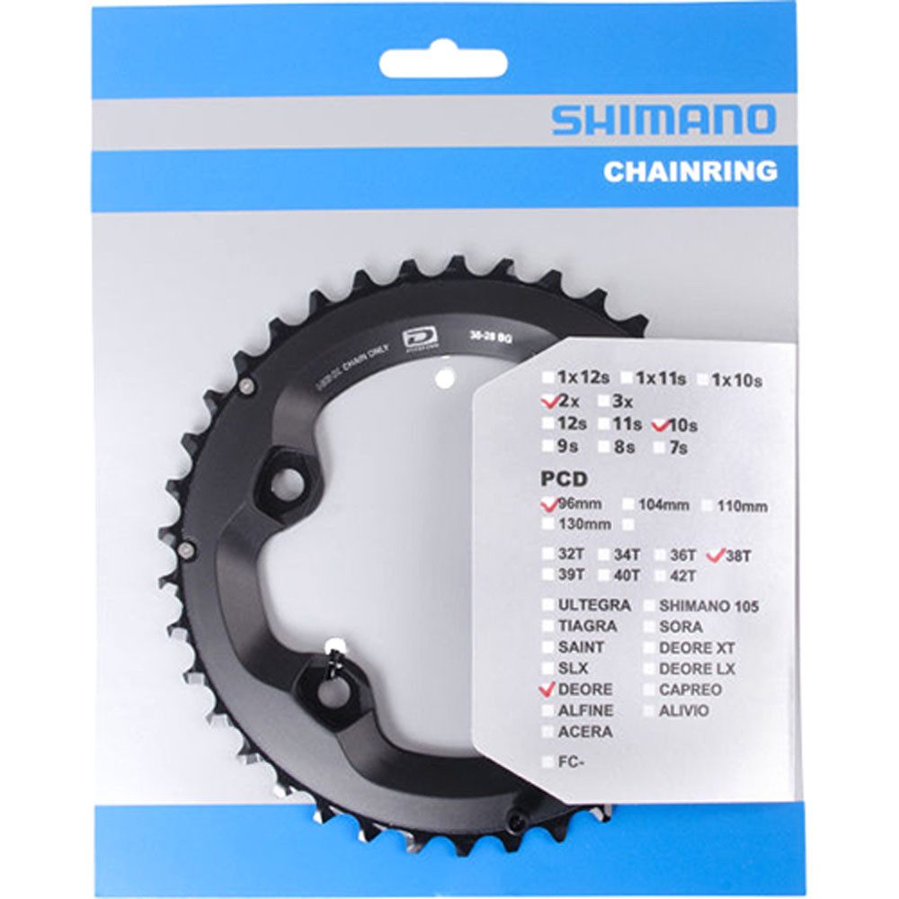 Fahrradkette Shimano Kettenblatt Deore FC-M6000-2 38 Ø 96 außen schwarz